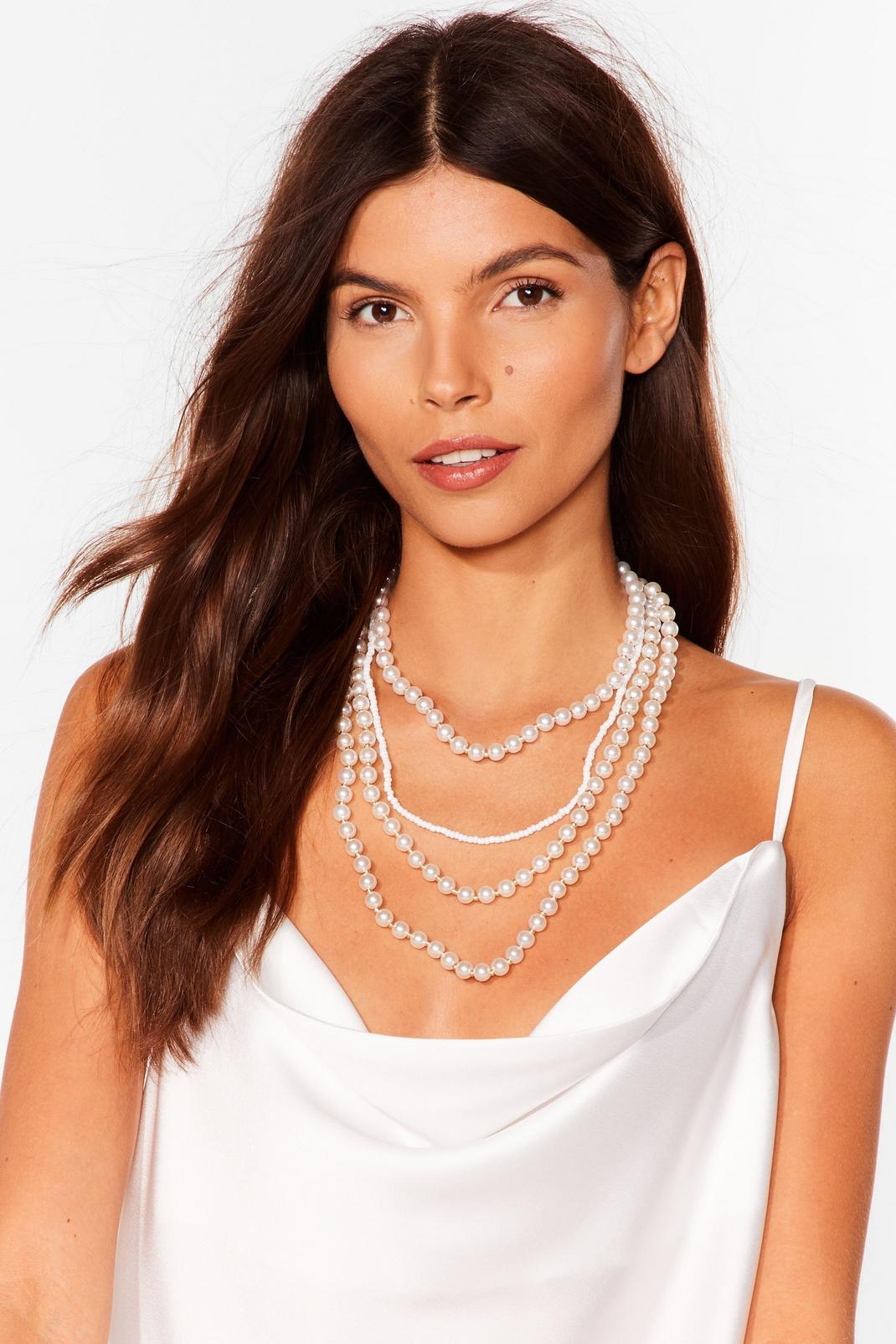Let's Go Pearls Layered Necklace image number 1