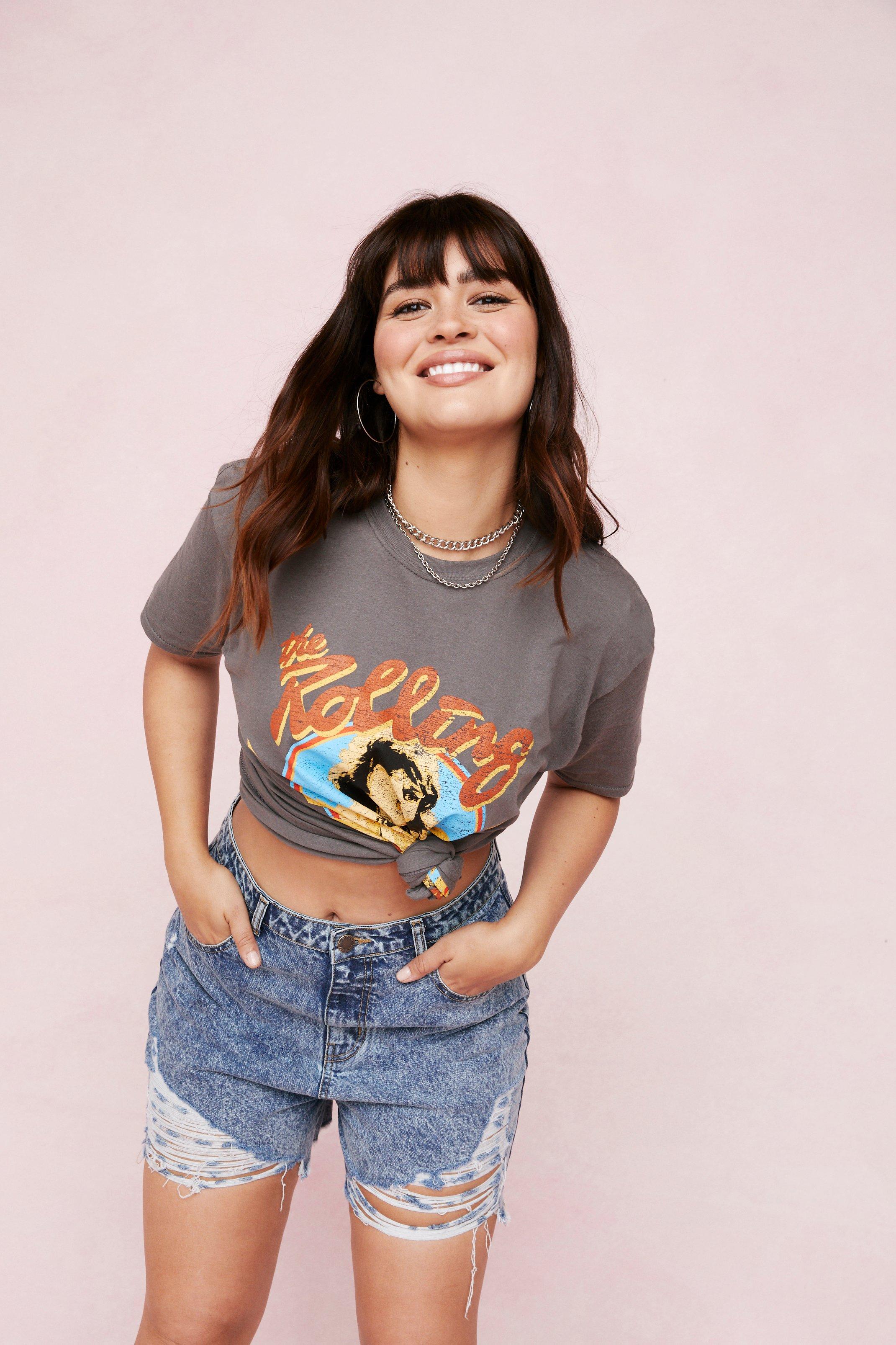 missguided rolling stones t shirt