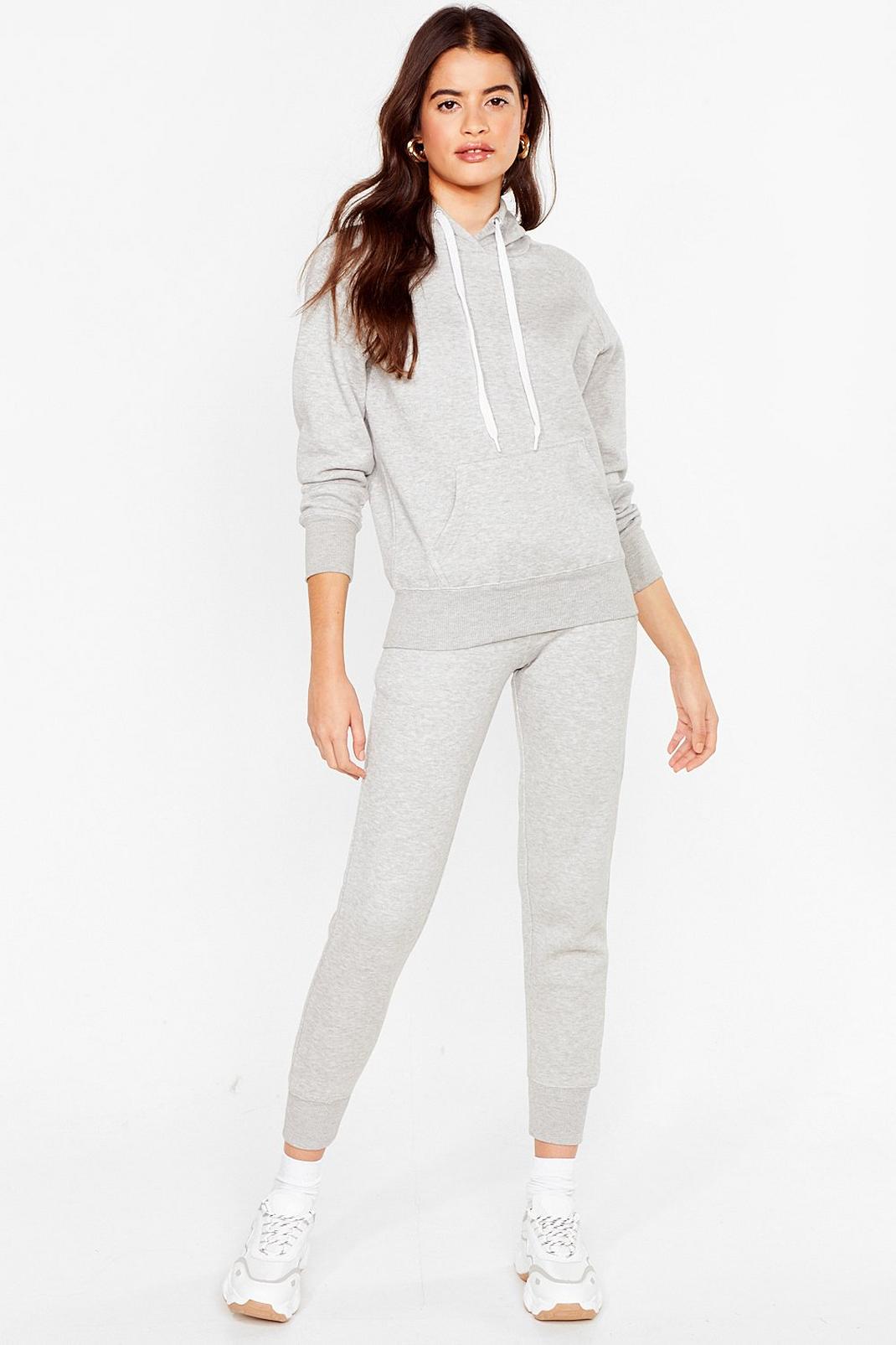 Grey No Sweat Pullover Hoodie and Sweatpants Set image number 1