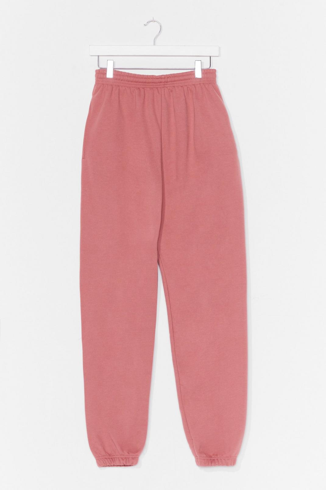 Dusky pink Oversized Jersey Cuffed Joggers image number 1