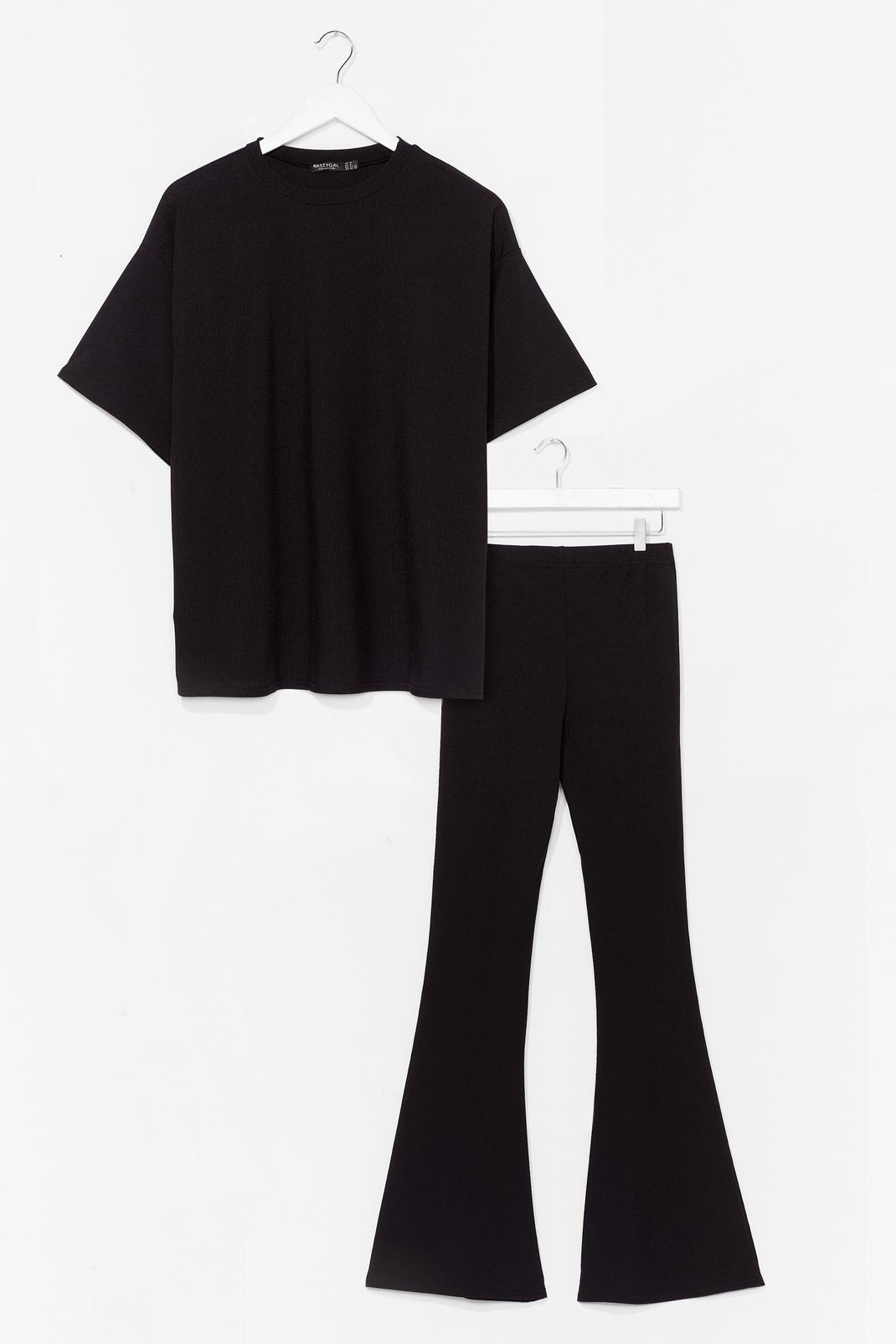Up Tee You Top and Flare Pants Set image number 1