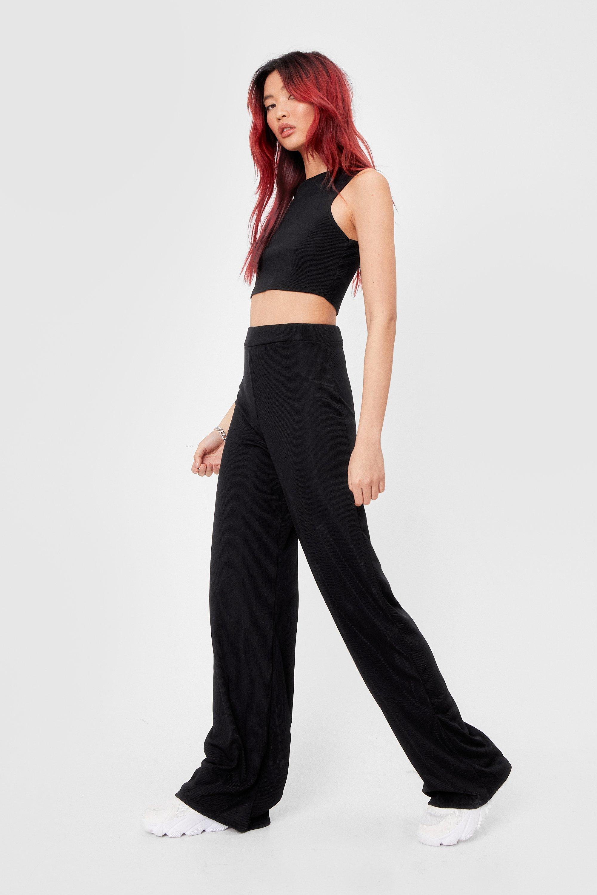 Crop Top and Wide Leg Trousers Set