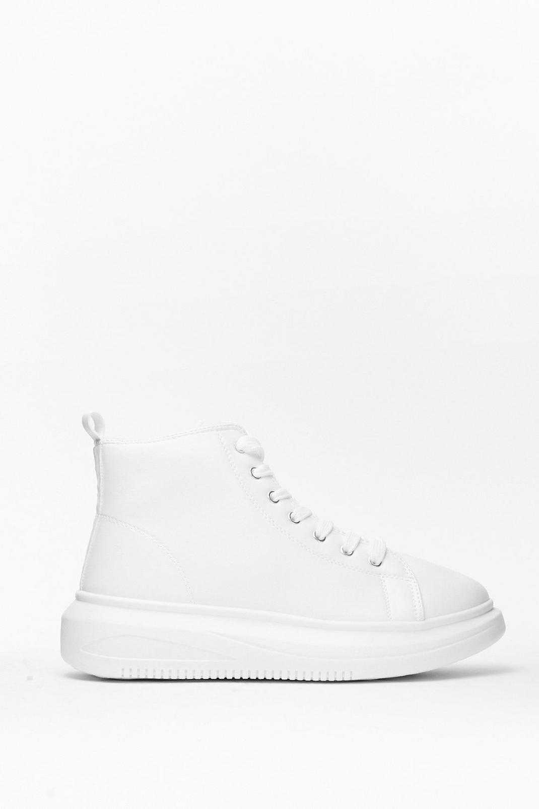 High Power Top Faux Leather Sneakers image number 1