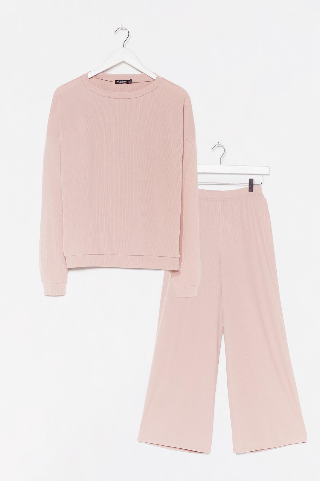 Pink It Takes Crew Sweatshirt and Trousers Lounge Set image number 1