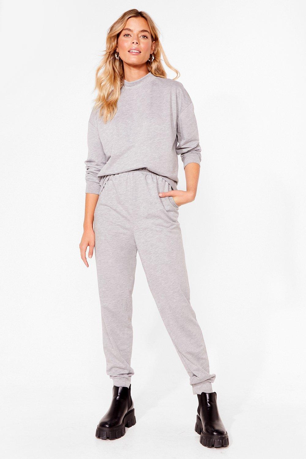 matching sweatshirt and sweatpants set