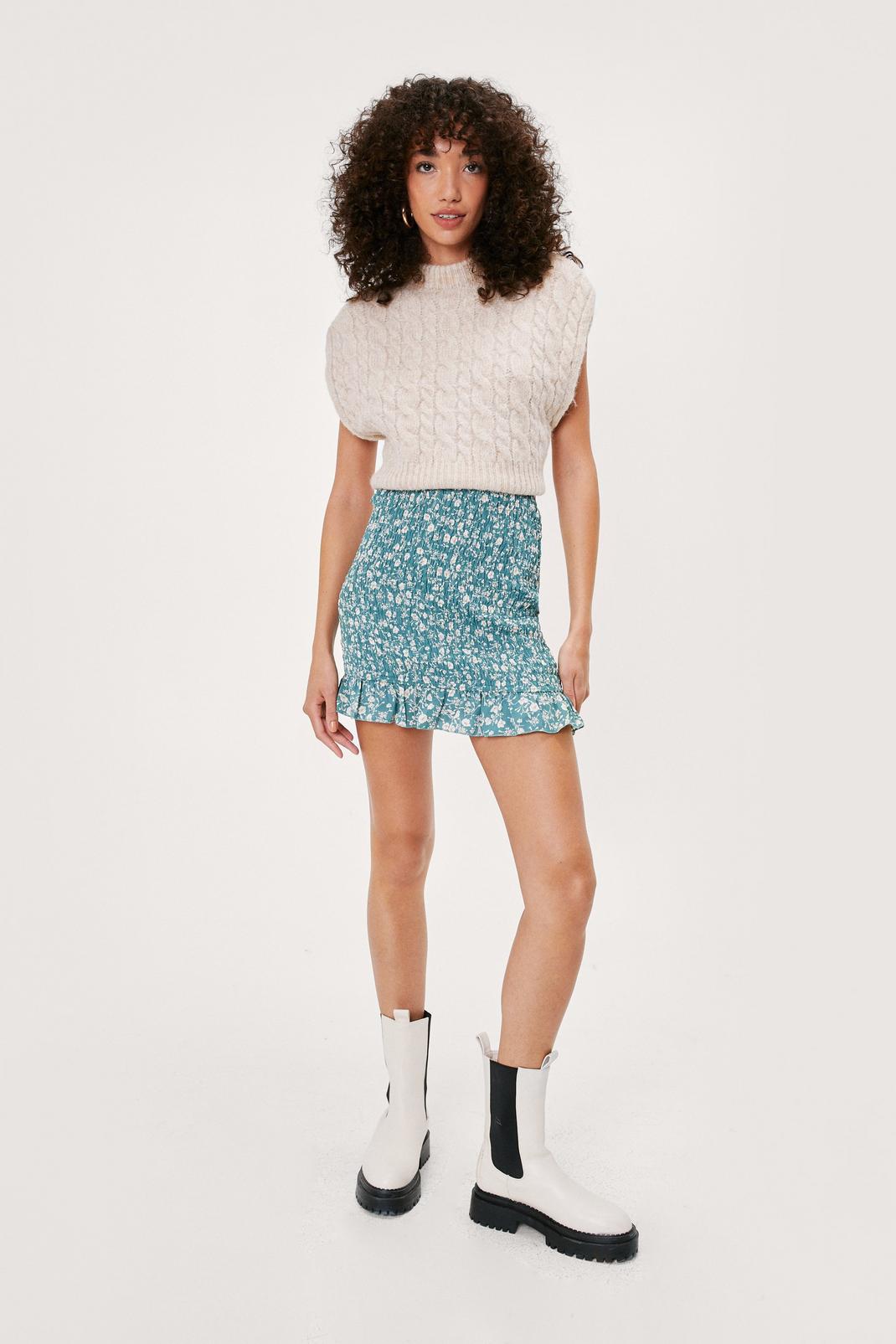 Plant Keep Away Floral Mini Skirt Co-ord image number 2