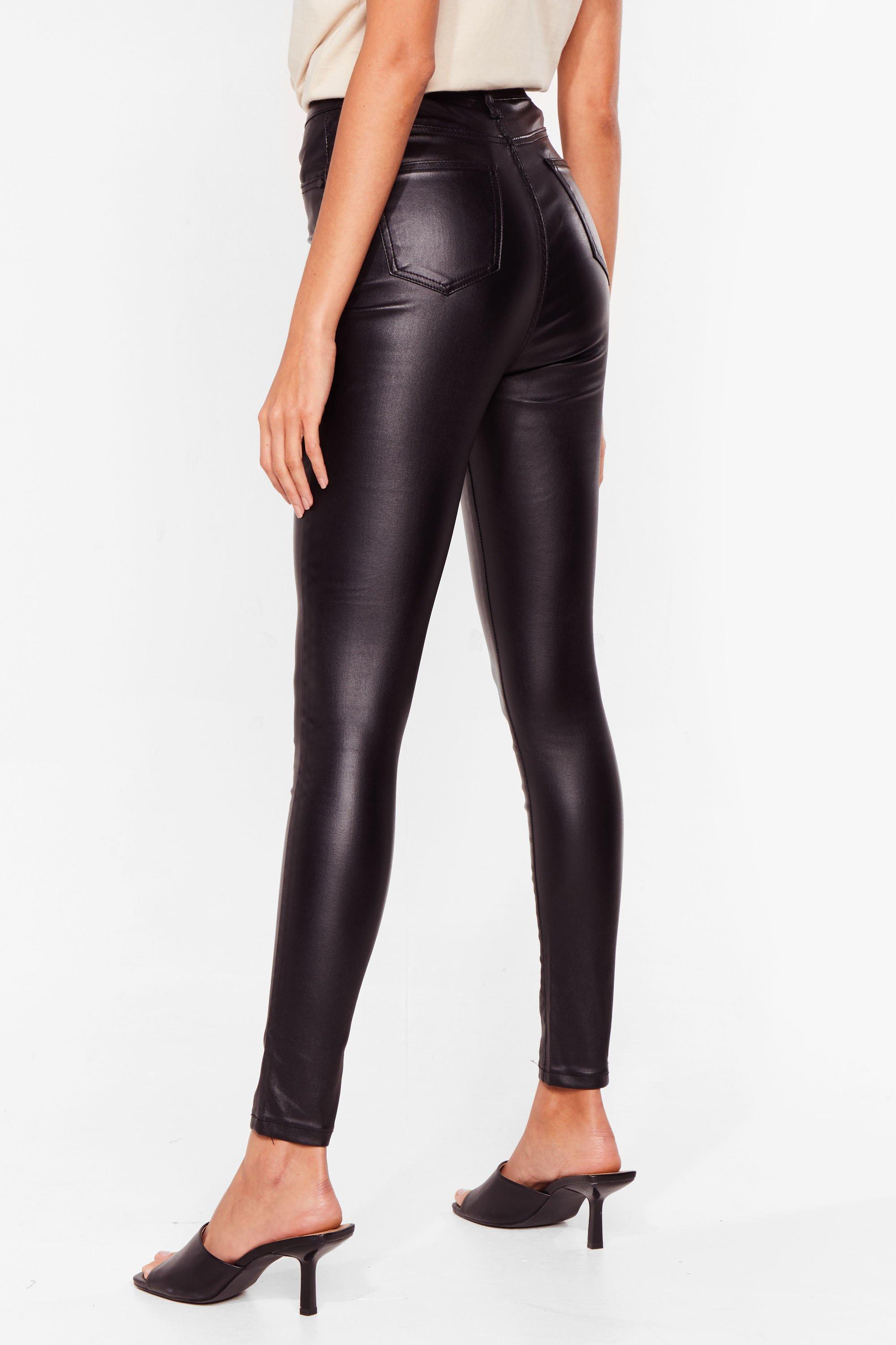 Get Coated High-Waisted Skinny Jeans