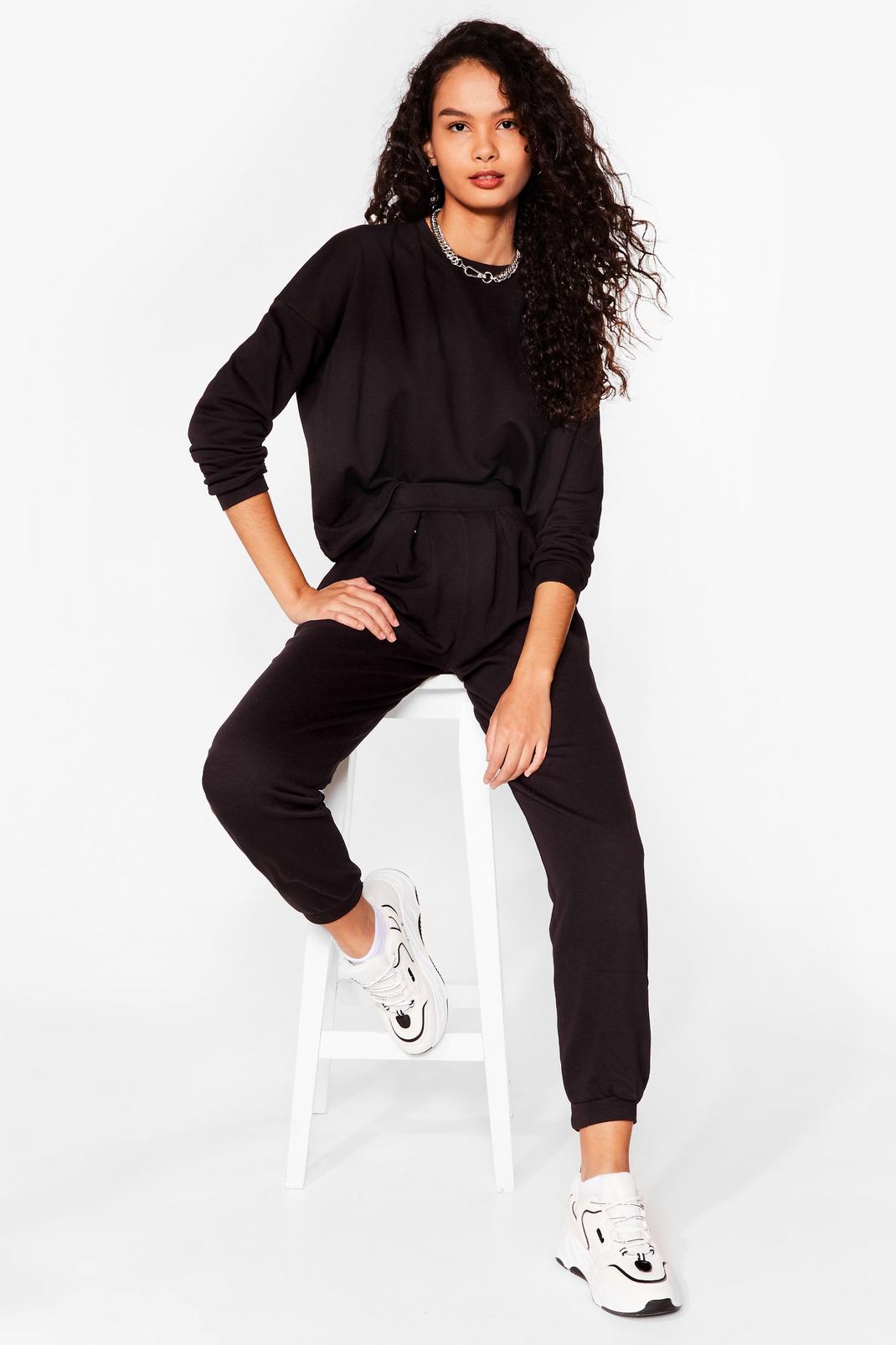 Work Together Sweater and Pleated Jogger Set image number 1