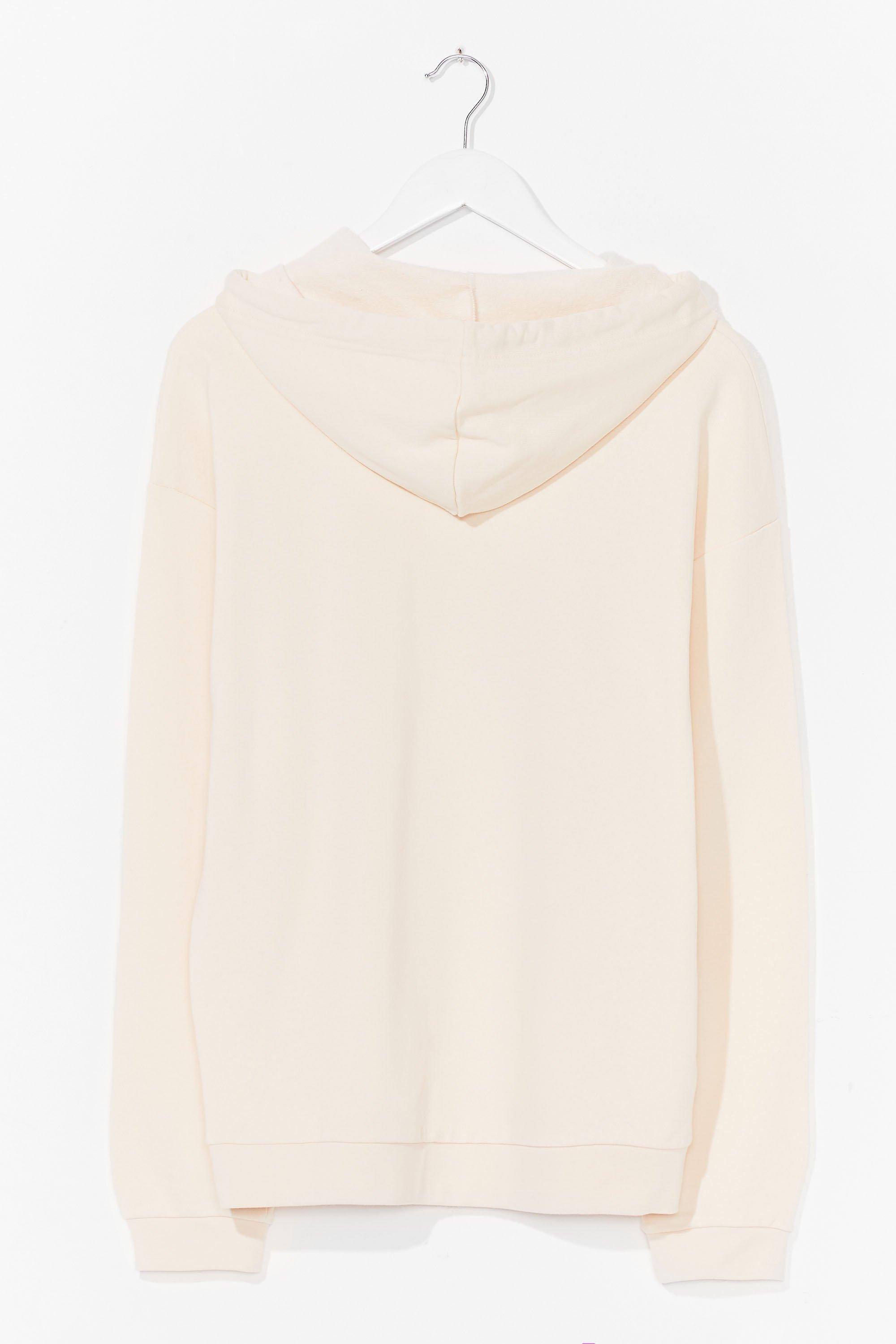 Nasty gal white hoodie hotsell