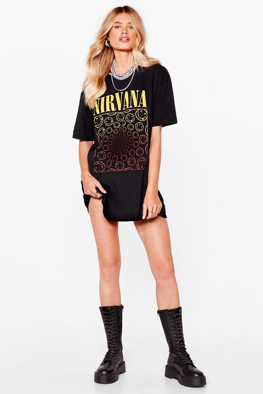 Nirvana License Graphic T-Shirt Dress