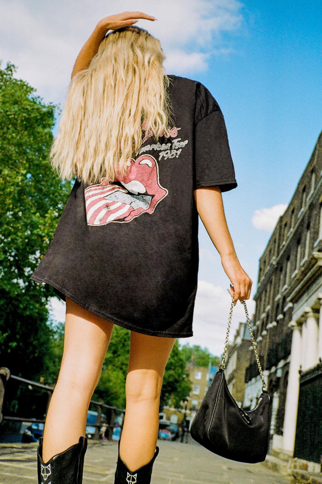 oversized band t shirt dress