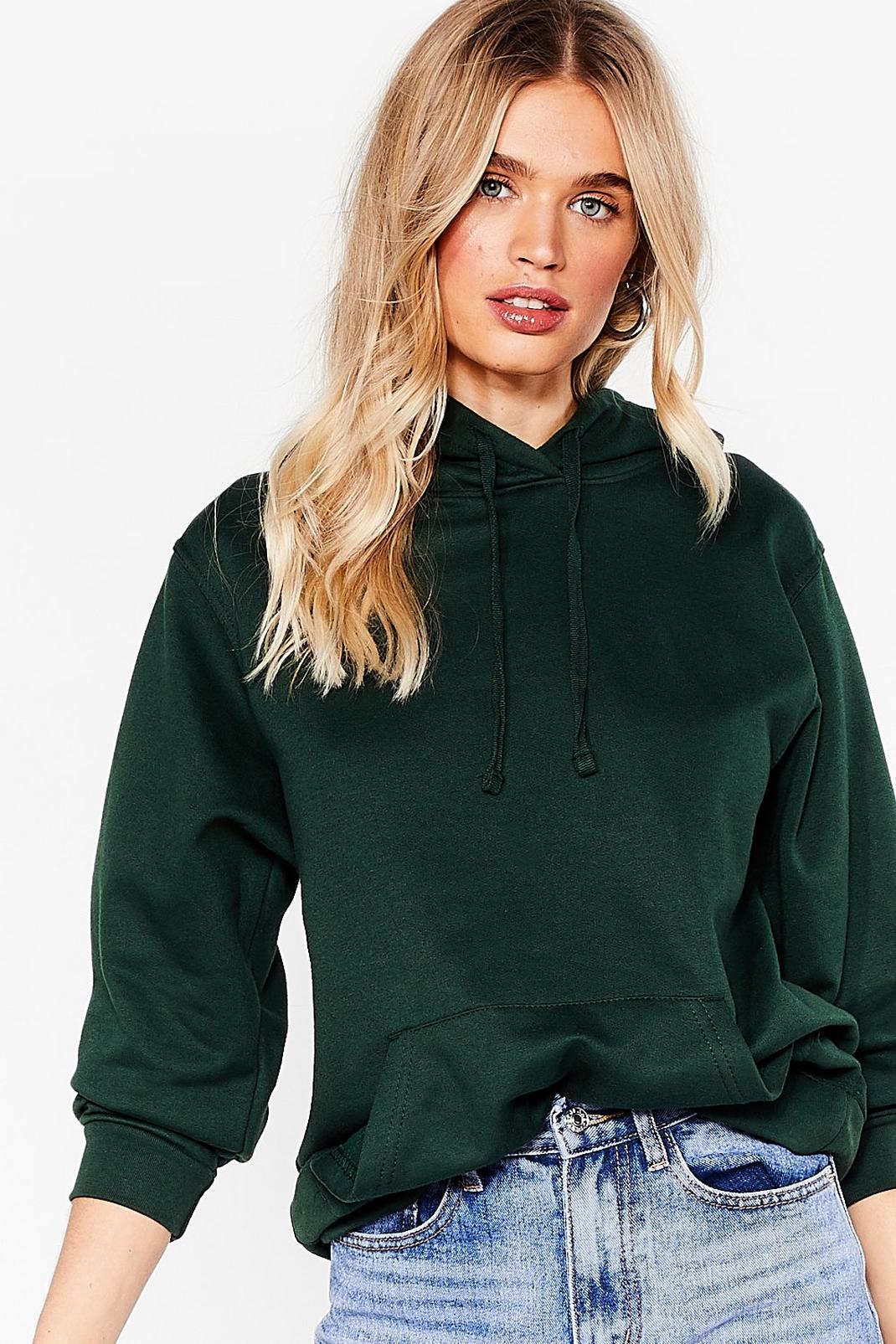 Forest Casual Drawstring Oversized Hoodie image number 1