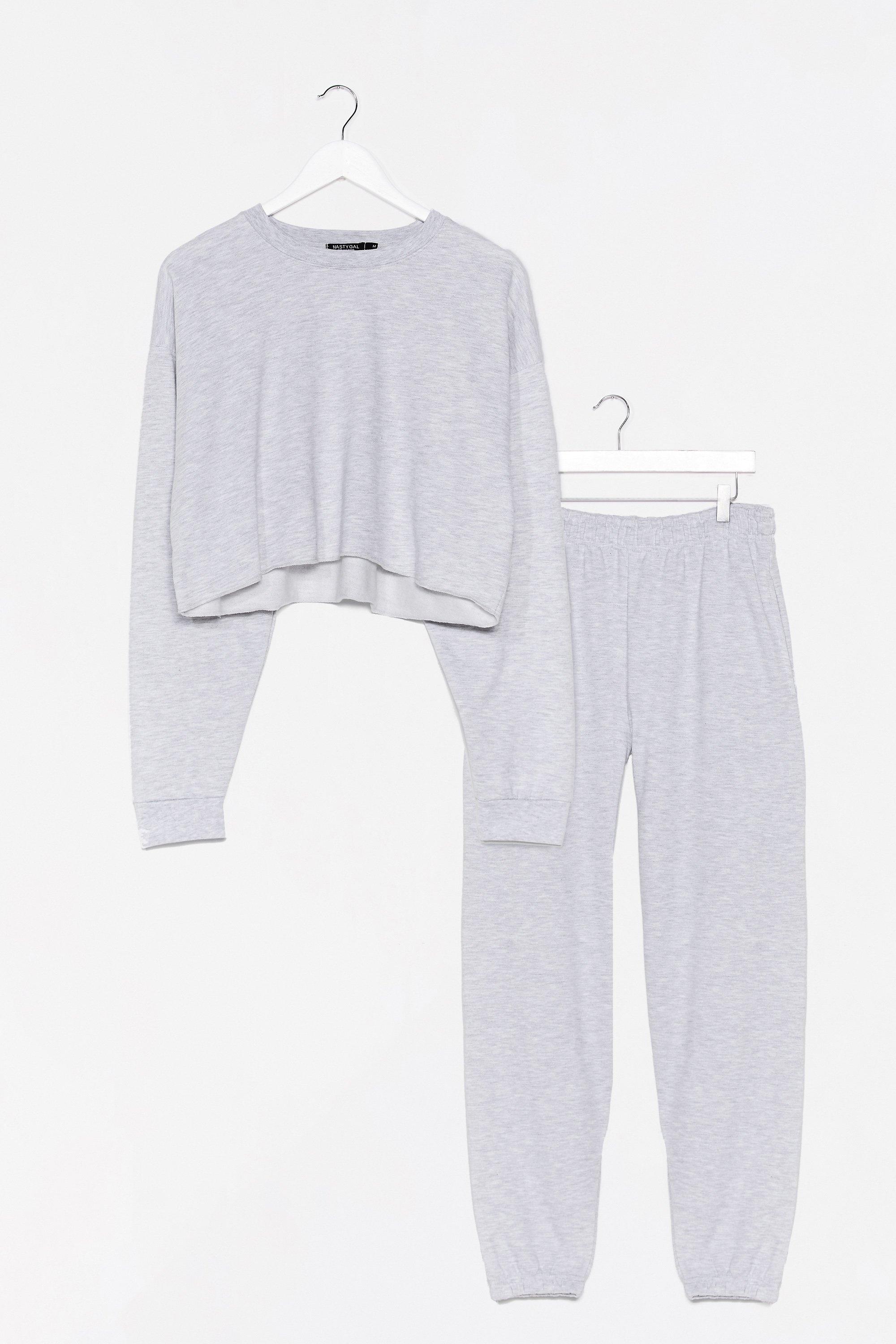 cropped grey joggers