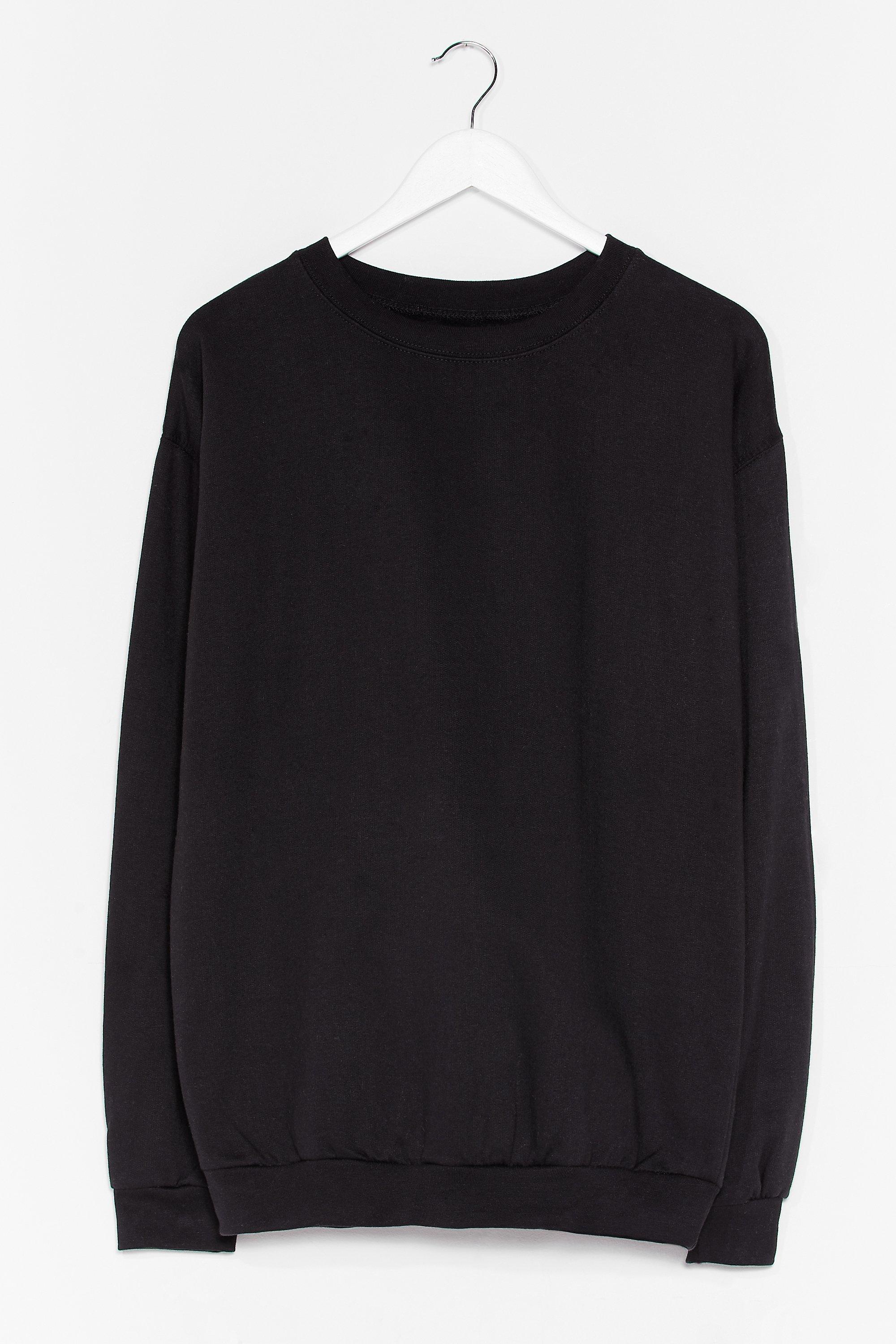 simple black sweatshirt