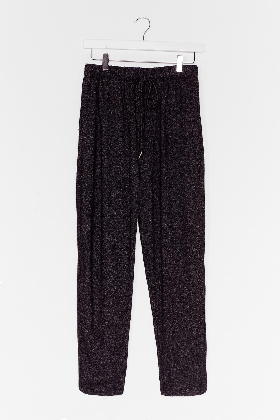 Navy Marl Slouchy Loungewear Tracksuit Pants image number 1