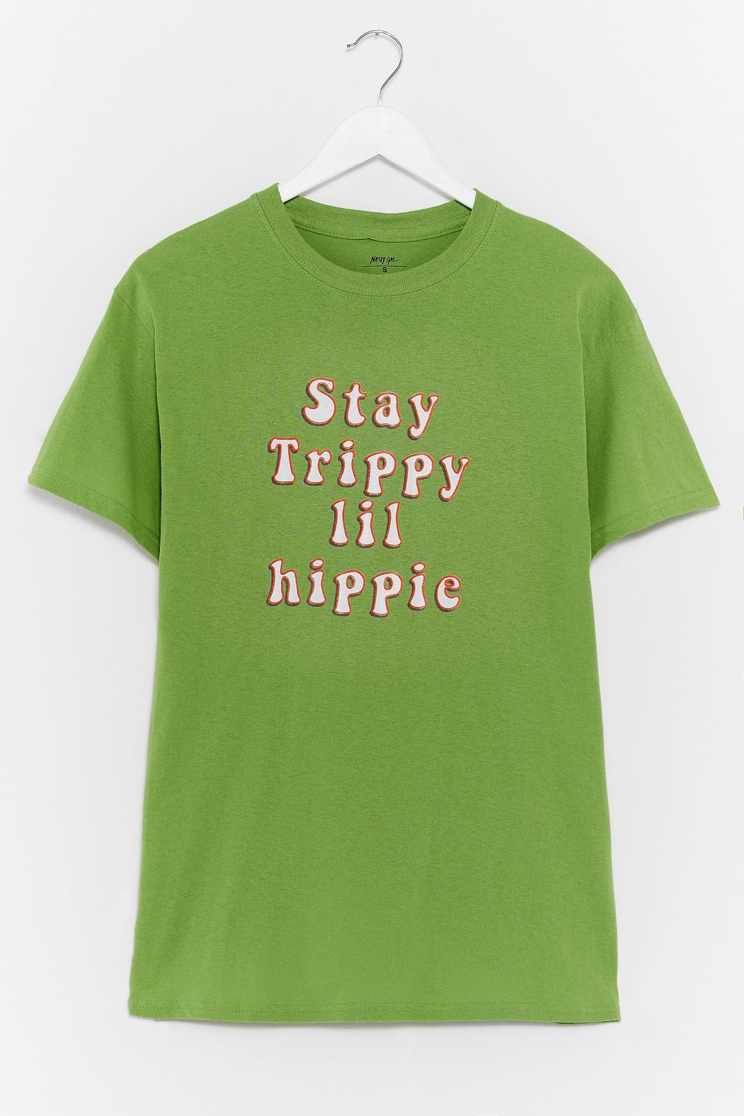 T-shirt à slogan Stay Trippy Lil Hippie, Kiwi image number 1