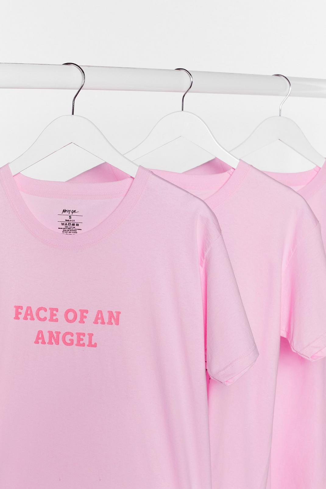 T-shirt à slogan Un visage d'ange, Pink image number 1