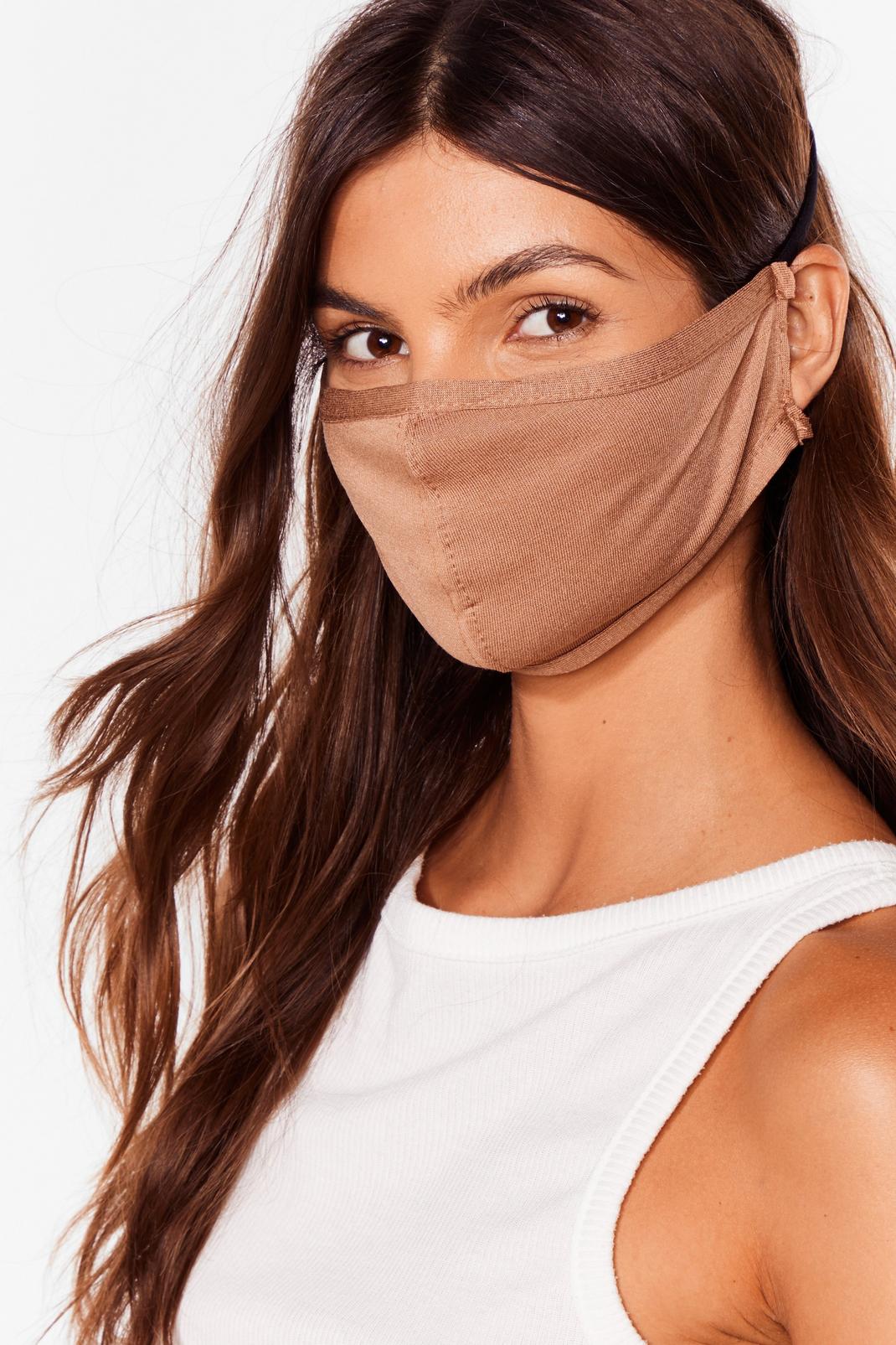 Camel All Mouth Fashion Face Mask image number 1