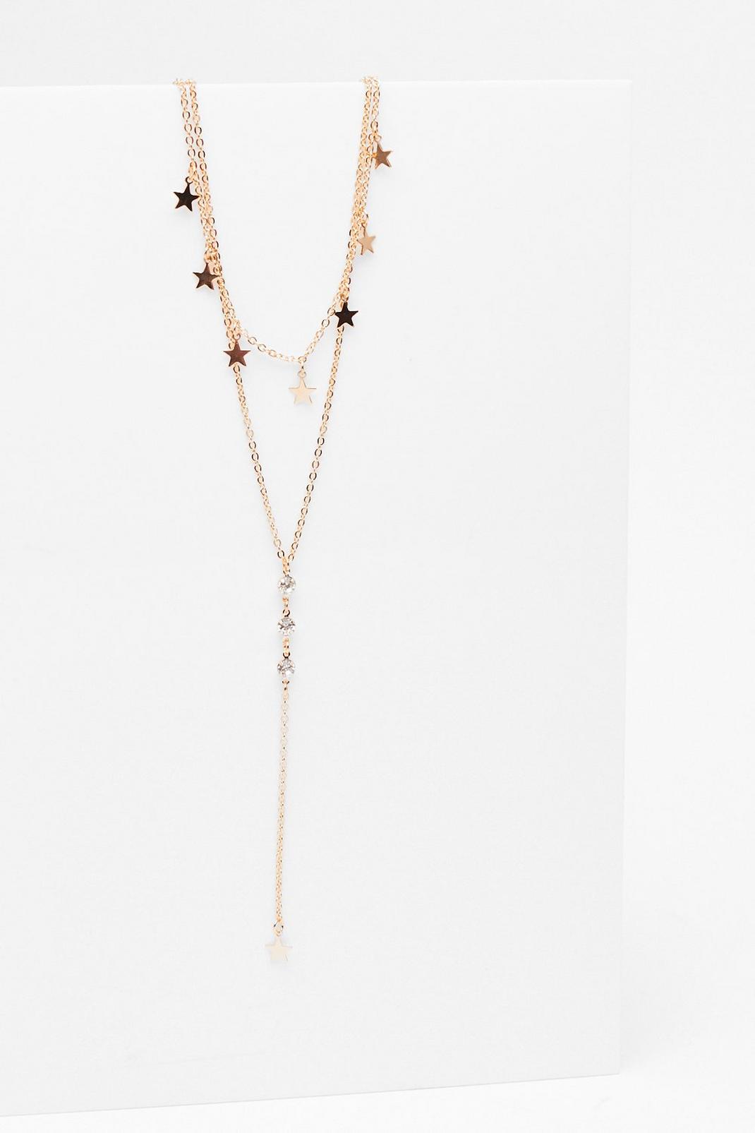 Dainty Star Double Layer Necklace image number 1