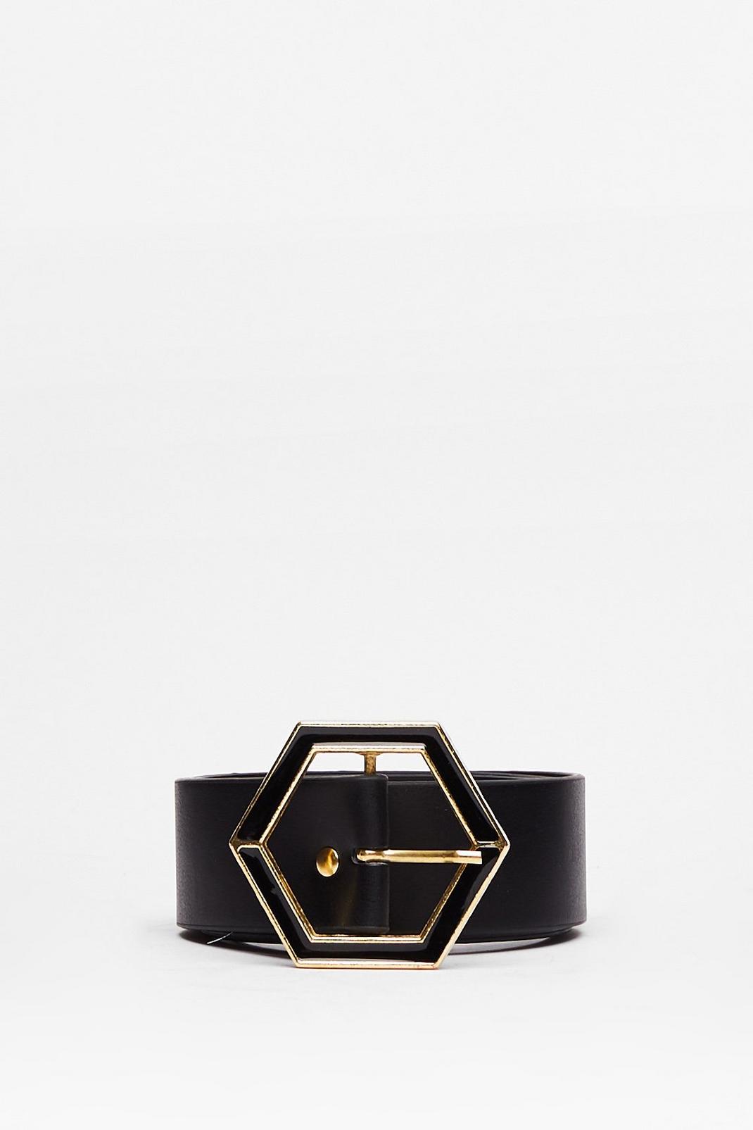 Hexagon With the Wind Faux Leather Belt image number 1