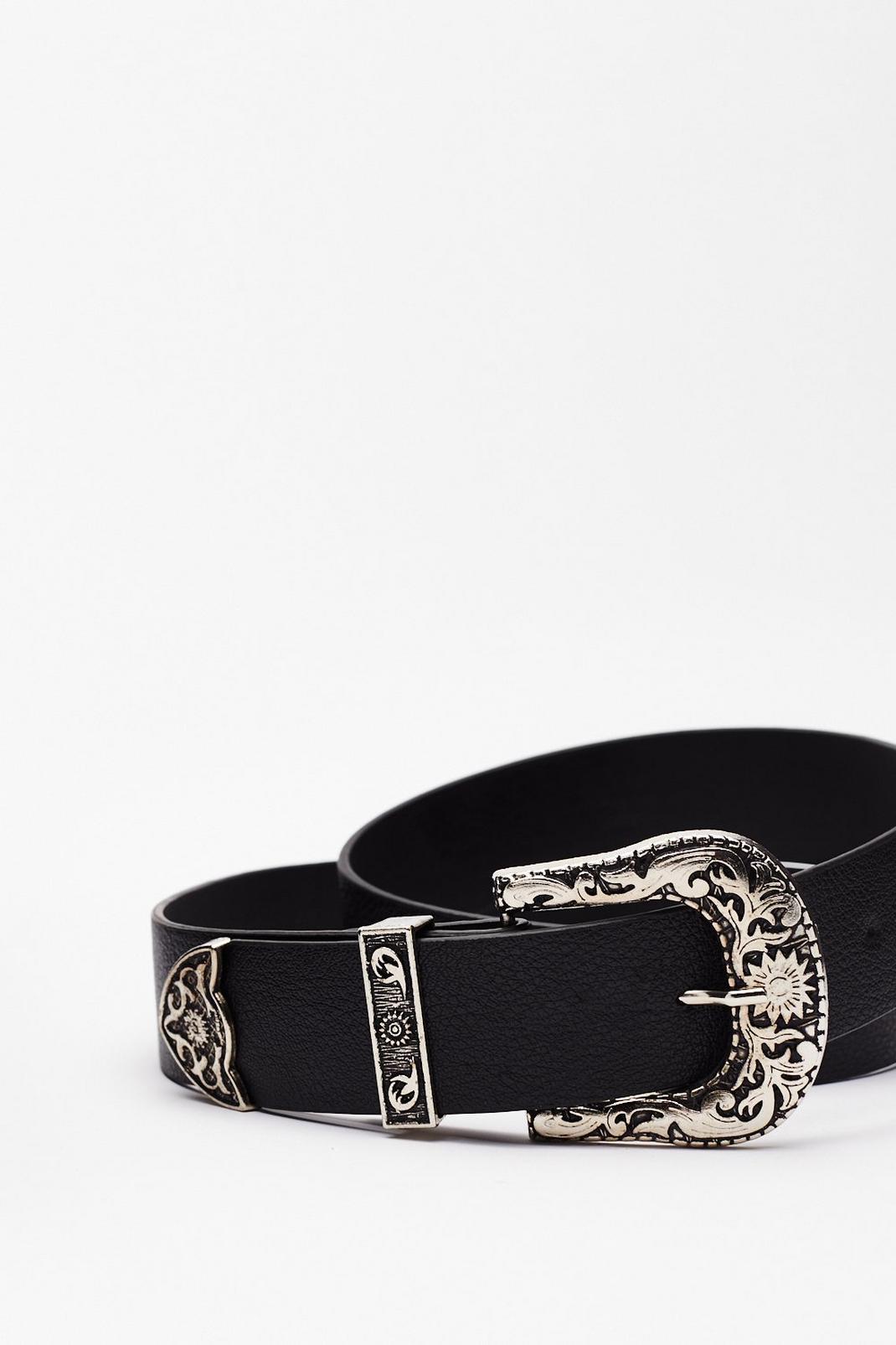 105 Never Second West Faux Leather Western Belt image number 2