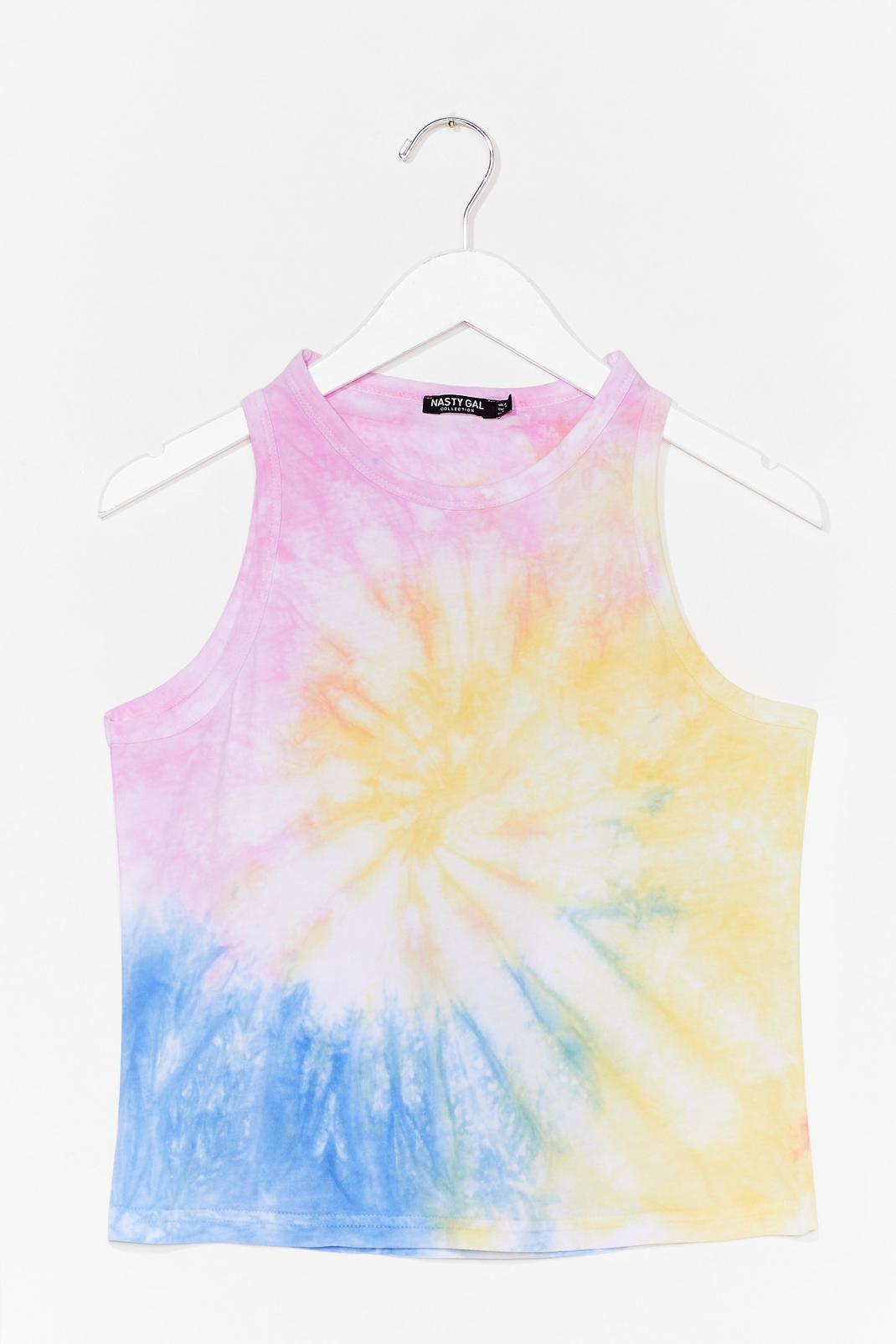 Yellow Kind is Cool Tie Dye Tank Top image number 1