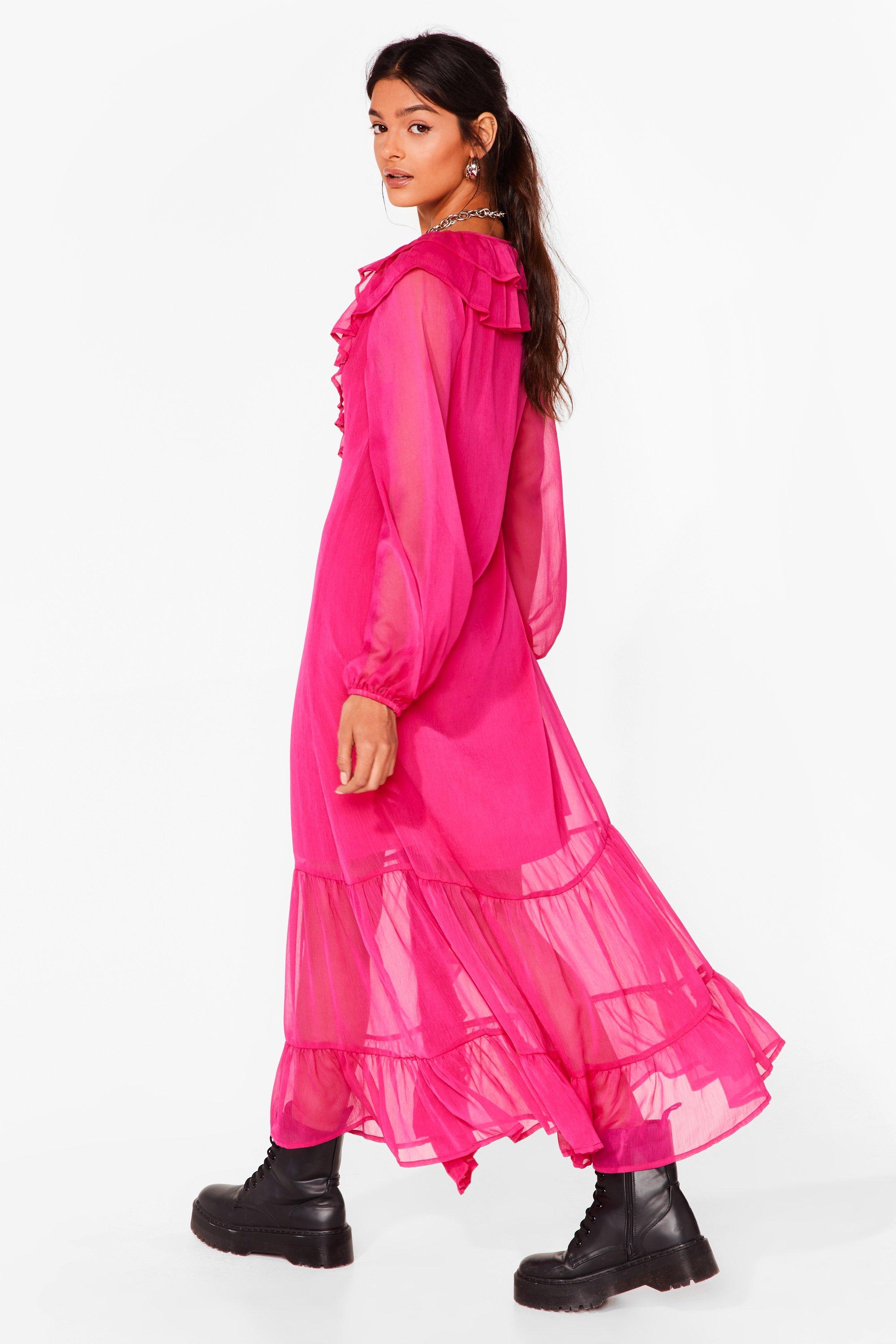 nasty gal hot pink dress