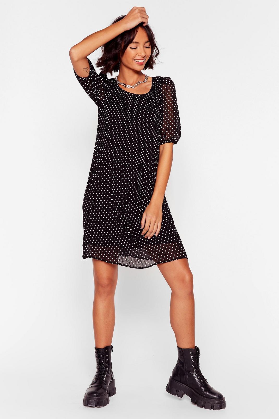 Girl Dot Game Pleated Mini Dress image number 1