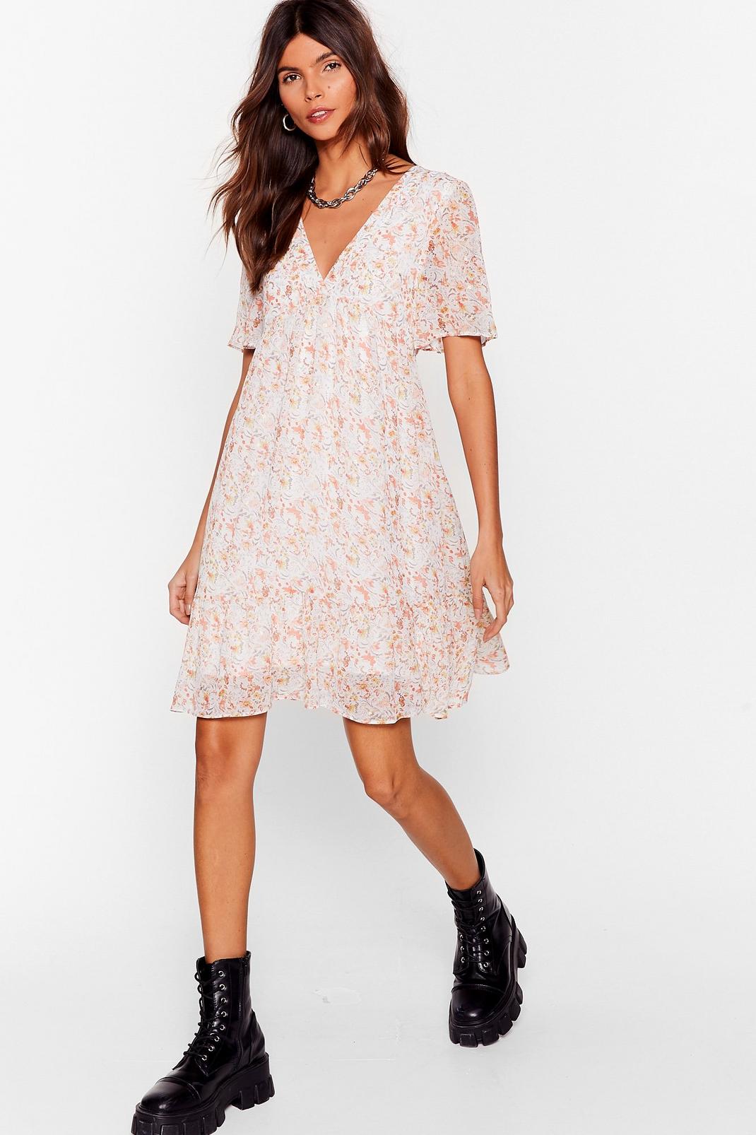 Seed Your Love Floral Mini Dress image number 1