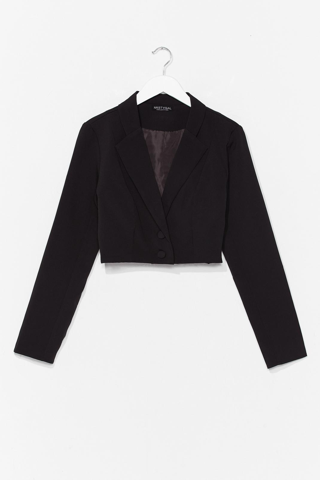 This Means Business Cropped Tailored Blazer image number 1