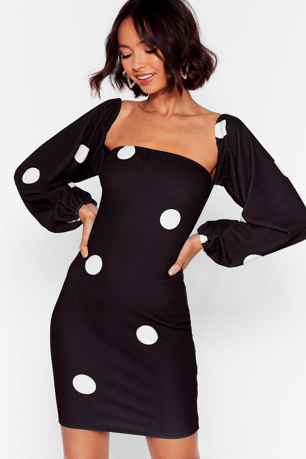Found Our Weak Dot Square Neck Mini Dress image number 1