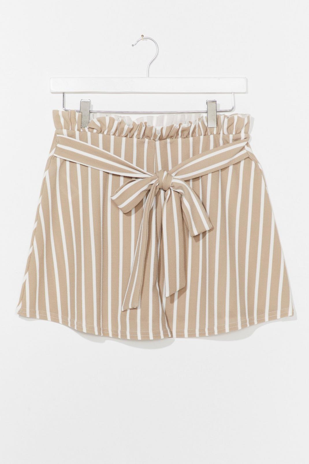 Summer Nights Stripe Belted Shorts image number 1