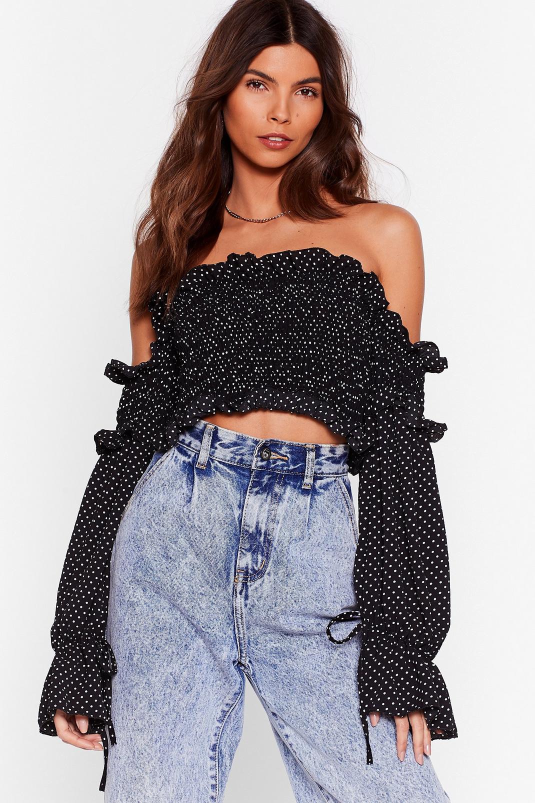 Layer One Off-the-Shoulder Spotty Top image number 1