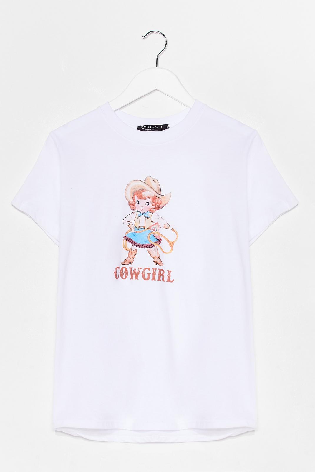 T-shirt ample à impressions Cowgirl, White image number 1