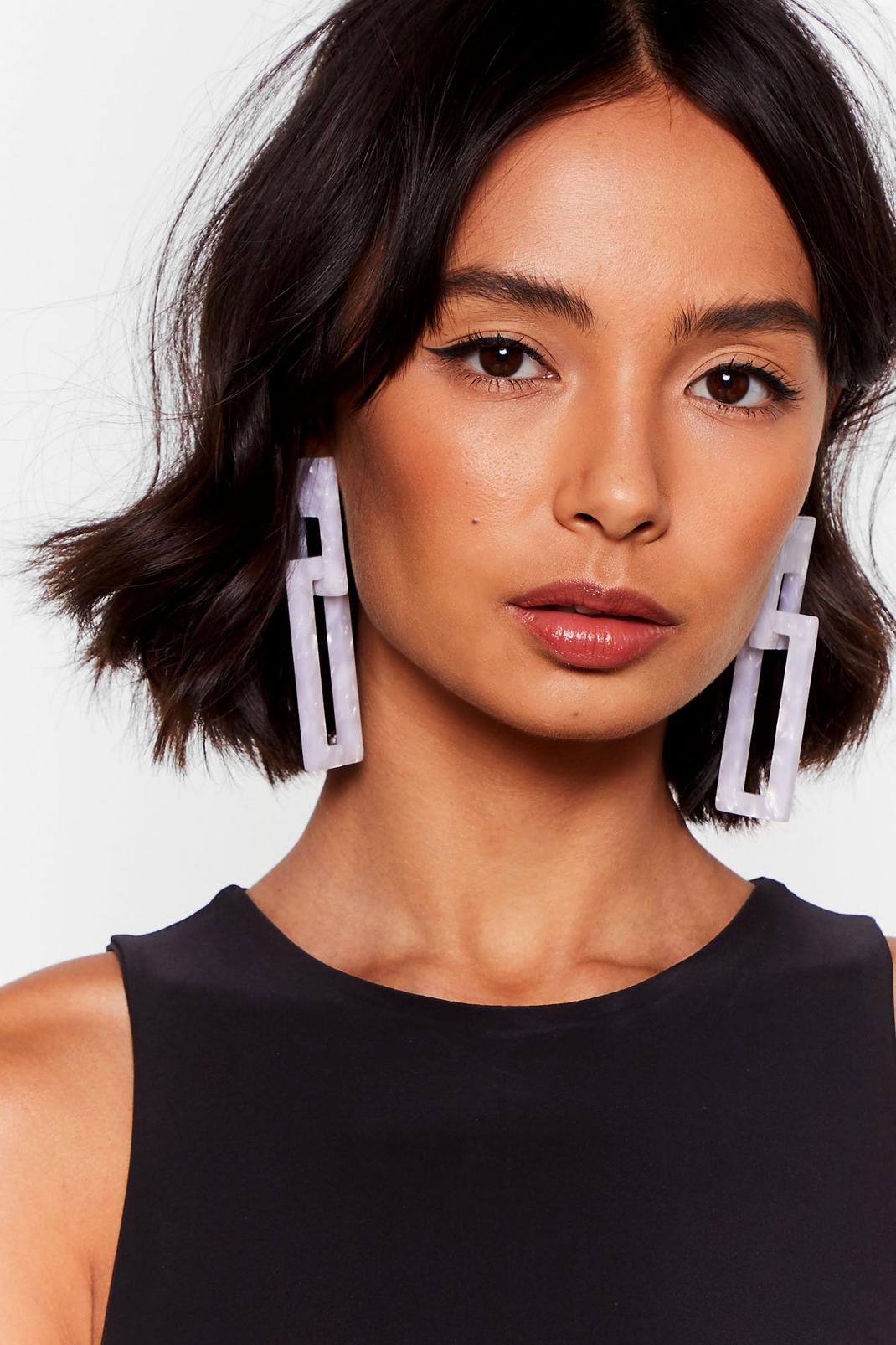 Final Statement Square Drop Earrings image number 1