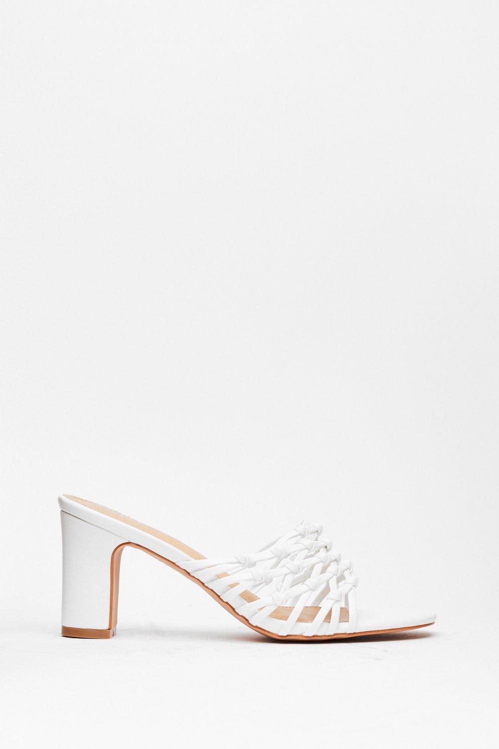 white mule sandals