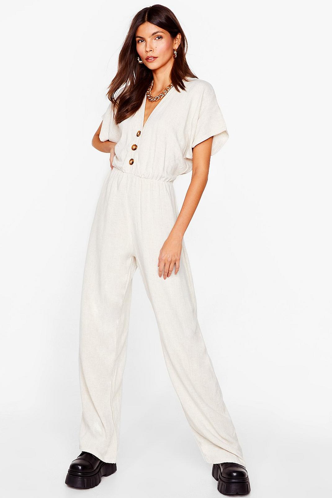One Piece is All It Takes Linen Jumpsuit image number 1