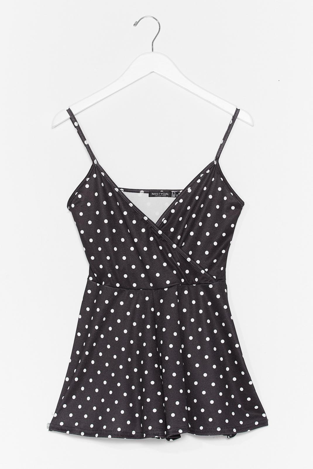 Give It All You've Polka Dot Wrap Playsuit image number 1
