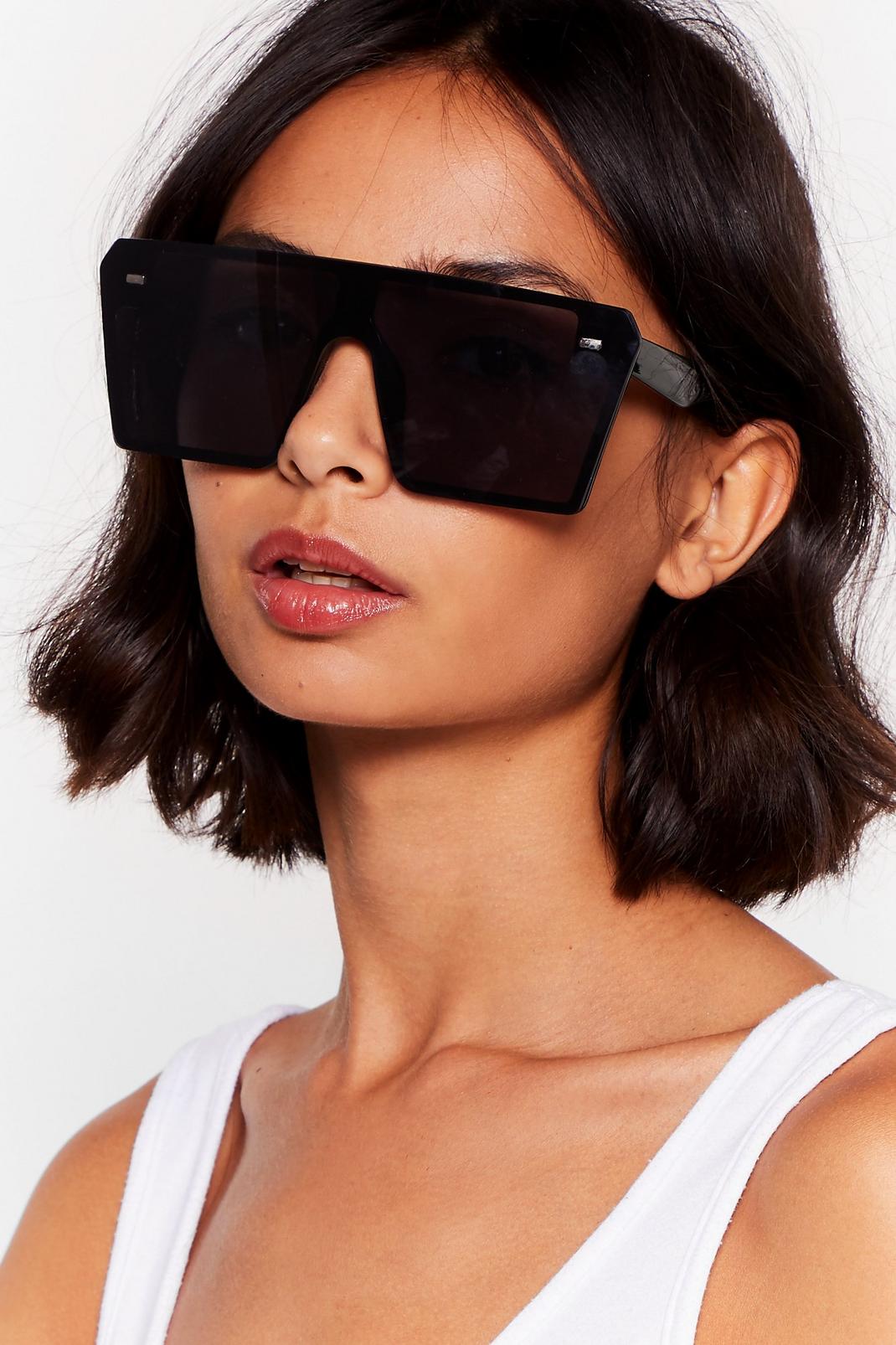 Square Frame Tinted Lens Oversized Sunglasses