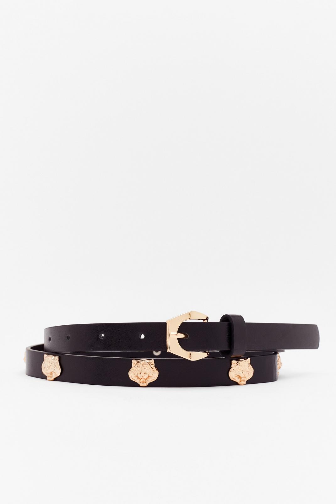 One Roar Chance Lion Faux Leather Belt image number 1