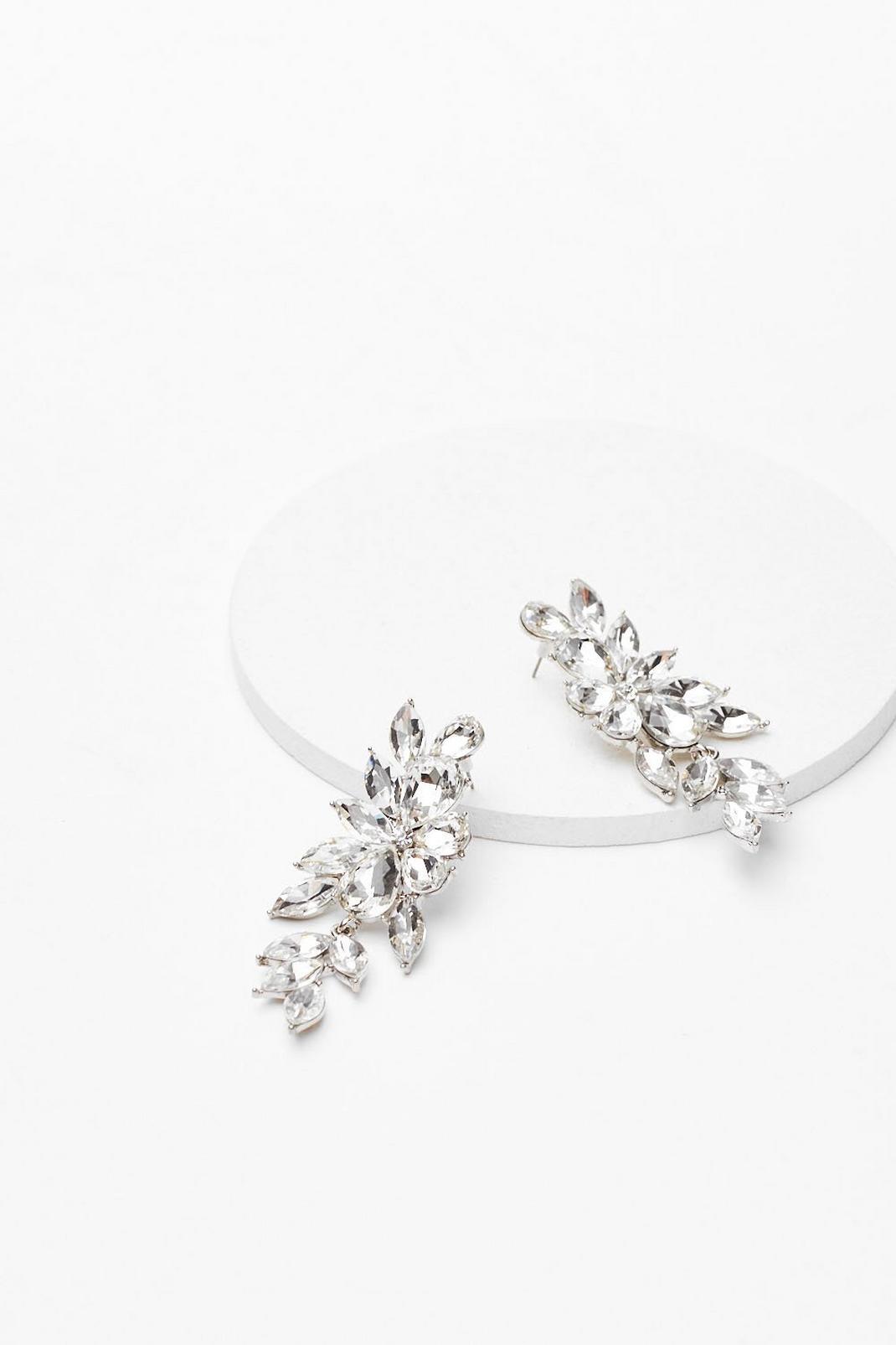 Diamante Cluster Statement Earrings image number 1