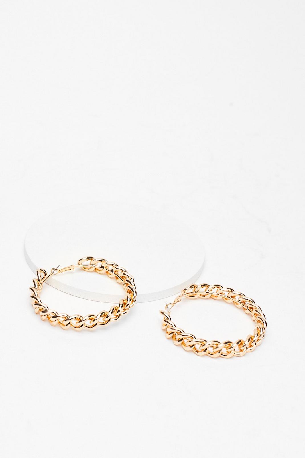 Chain of Events Hoops Earrings image number 1
