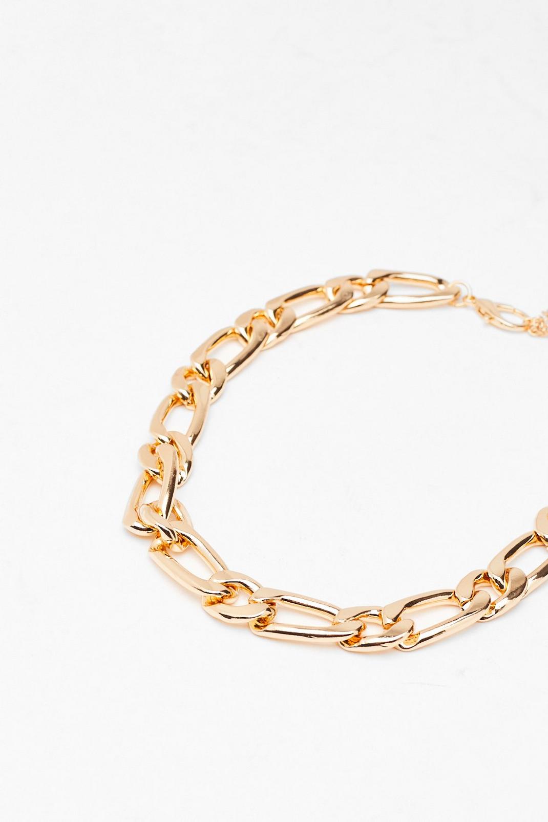 Gold Link Curb Chain Necklace image number 1