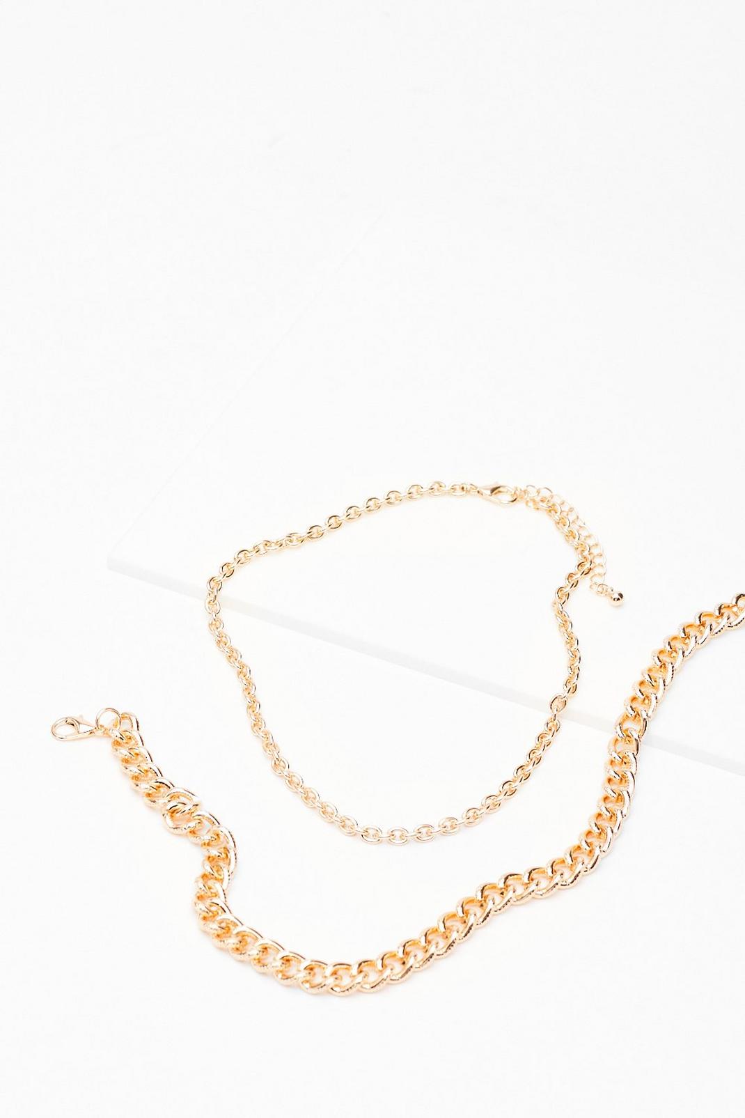 Gold The Ultimate Go Two Layered Chain Necklace image number 1