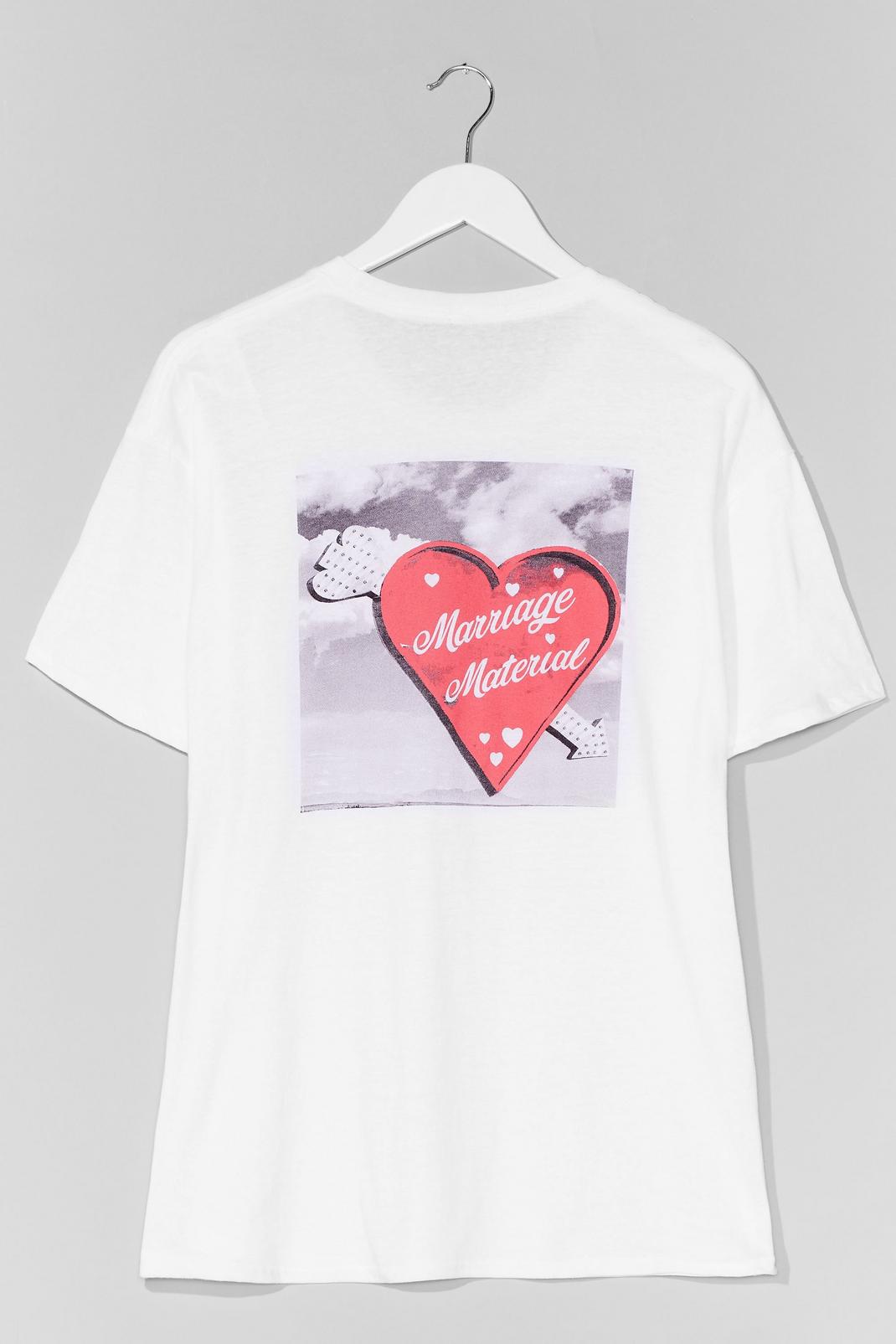 Grande Taille - T-shirt ample à impressions Marriage Material image number 1