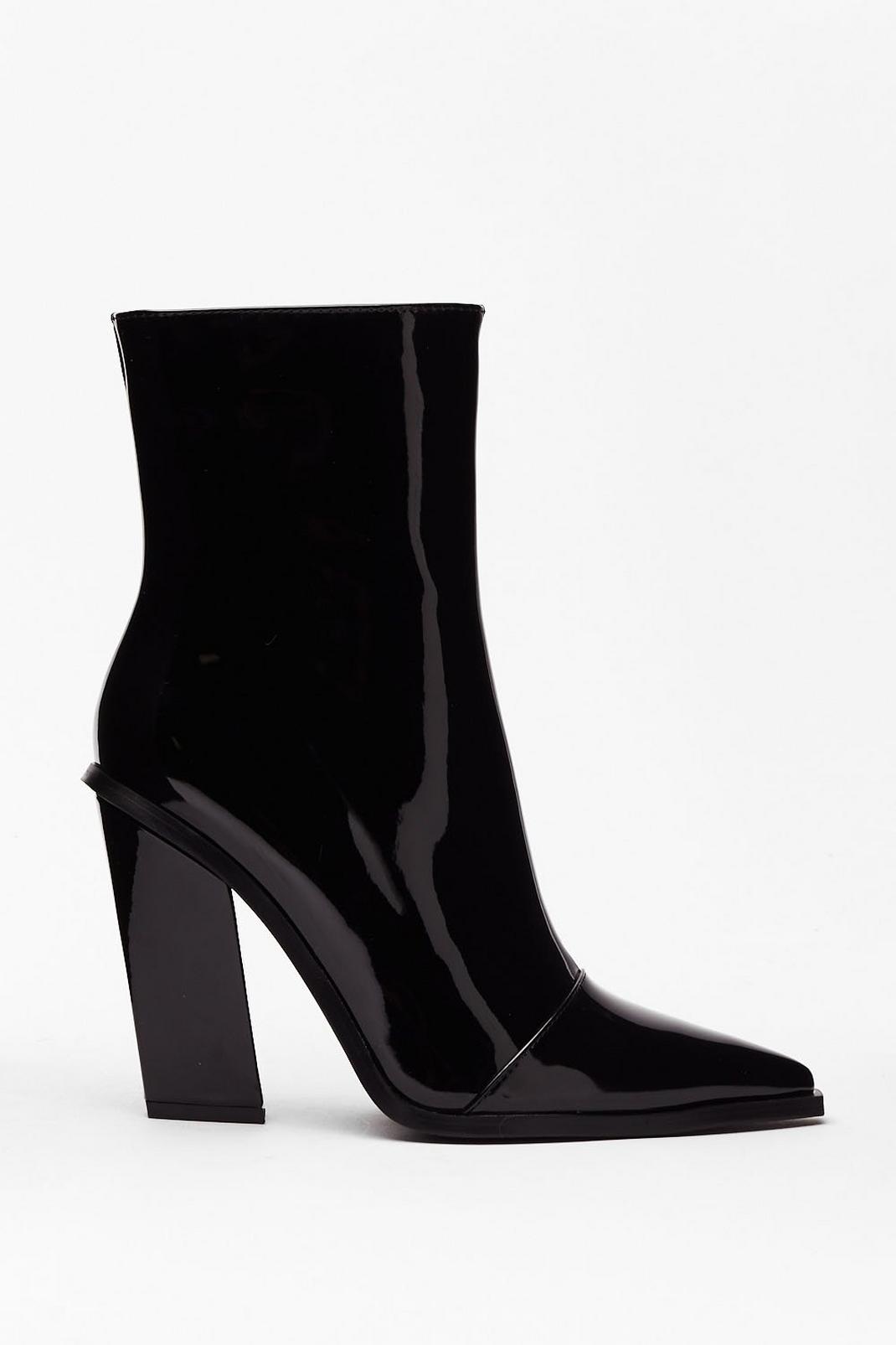 Patent Pointed Ankle Boots image number 1