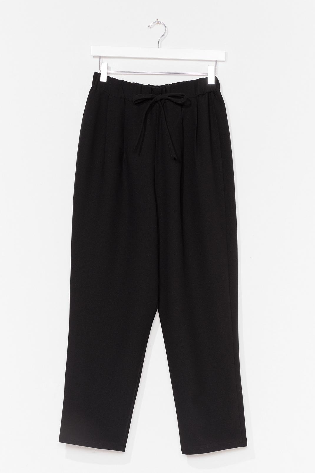 Ask 'Em Tie High-Waisted Tapered Pants image number 1
