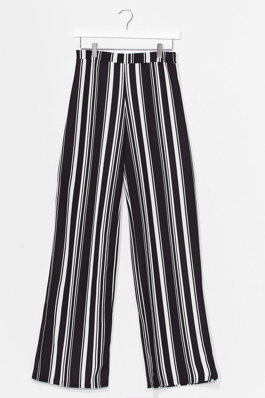 The Doppler Effect Striped Wide-Leg Trousers image number 1