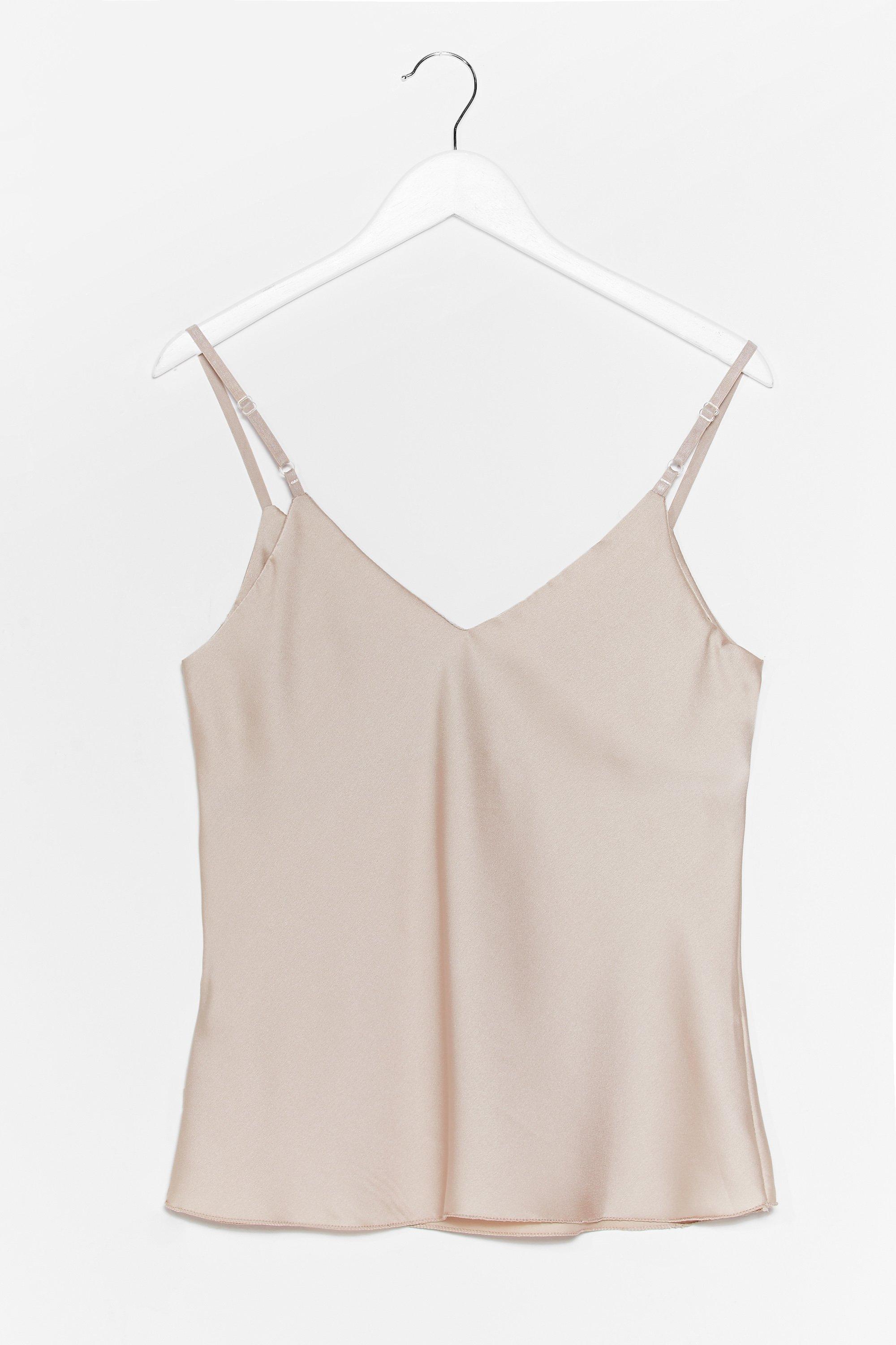 Satin V-neck Camisole Top