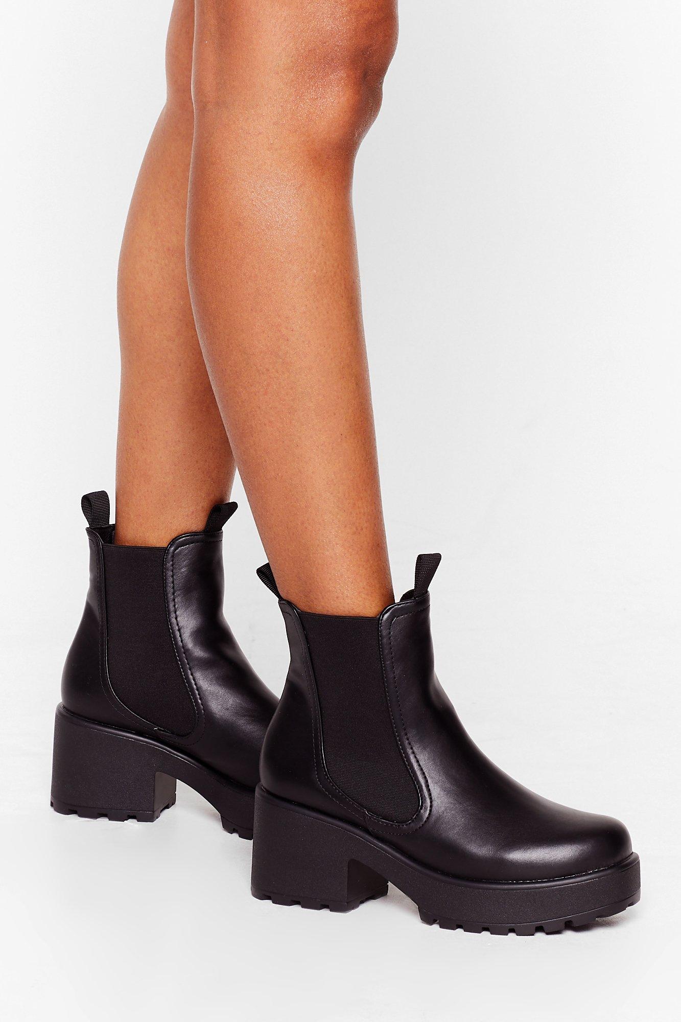 nasty gal chunky boots